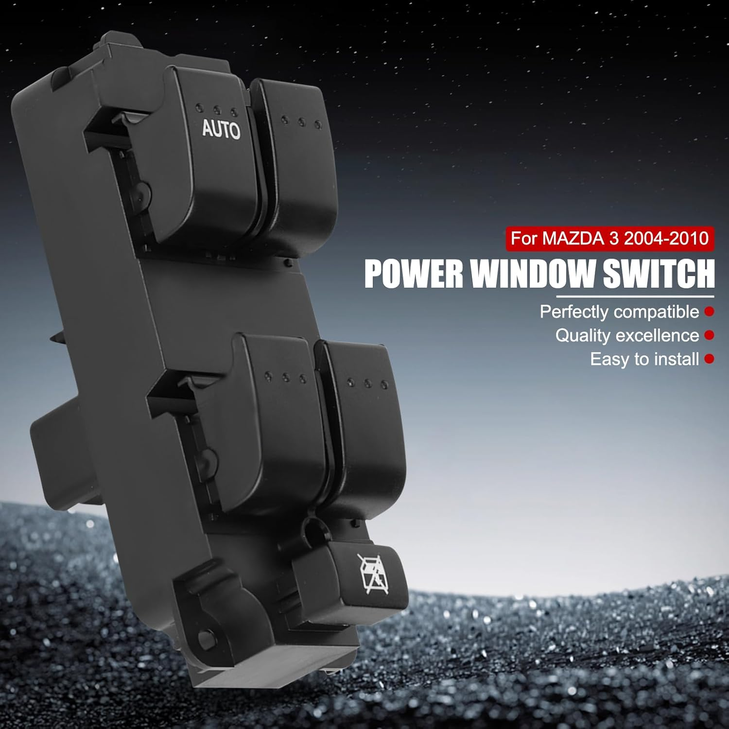 Window Switch,Bp1E-66-350 Car Front Driver Side Window Control Switch for Mazda 3 2004-2010 image number 2