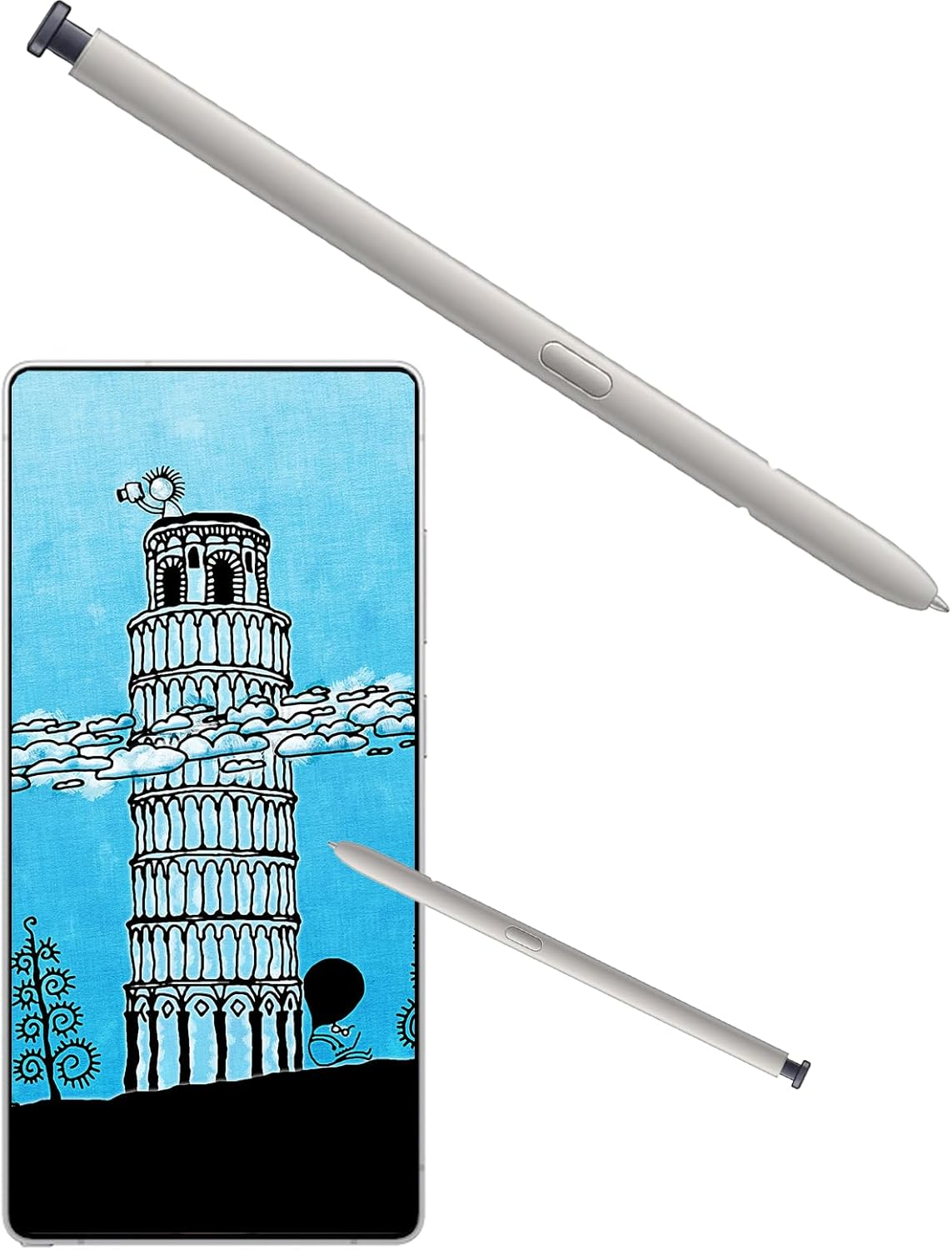 Galaxy S25 Ultra S Pen for Samsung Galaxy S25 Ultra Stylus Pen, Galaxy S25 Ultra Pen Replacement for Samsung Galaxy S25 Ultra 5G, EJ-PS938BBEGUJ, Black - Light Silver image number 4