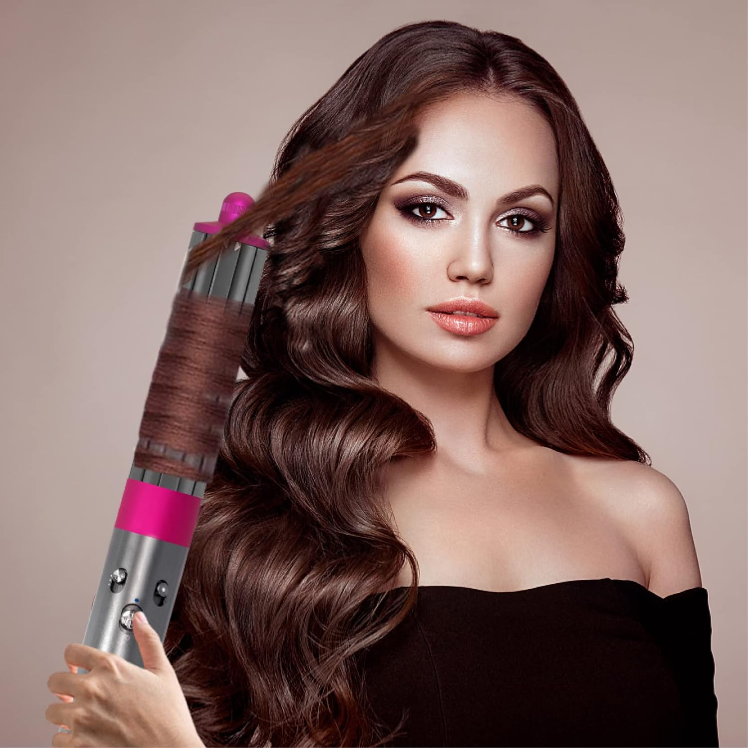 40MM/1.6 Inch Long Hair Curling Barrels Compatible with Dyson Airwrap Styler Attachment Parts, Self-Curling Attachment Accessories for Dyson Airwrap Styler HS01 HS05 image number 4