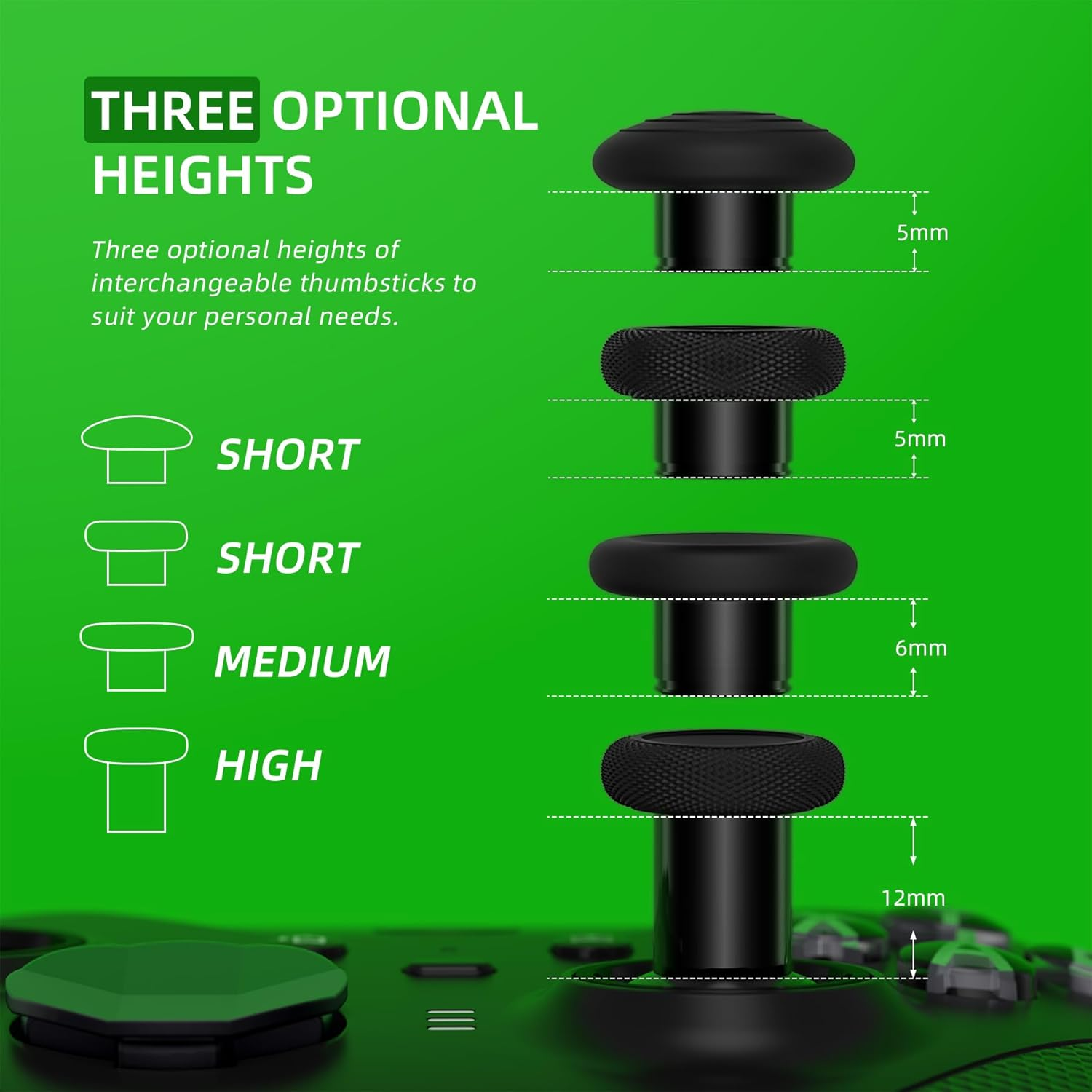 Extremerate 13 in 1 Component Pack Kit for Xbox Elite Series 2 Controller, 6 Metal Thumbsticks & Adjustment Tool, 2 D-Pads, 4 Paddles for Xbox Elite Series 2 Core Controller - Metallic Black