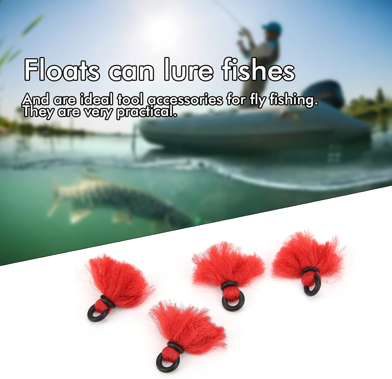 Yuecoom Yarn Foam Indicator Hand Tied Floating Nymphs Fly Fishing Yarn Strike Indicators Drift Hook Positioning image number 6