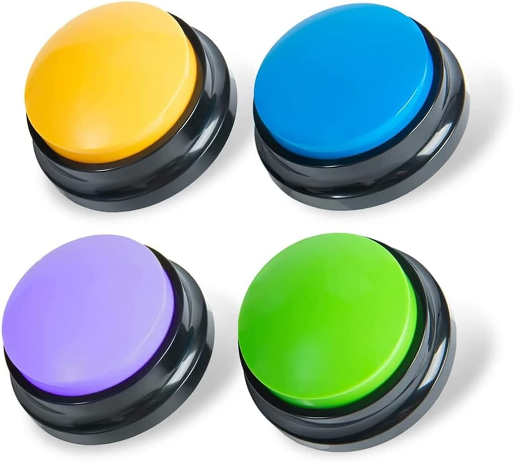 Hepzest Recordable Dog Buttons for Communication, Pet Training Buzzer, Talking Button Set Funny, 4PCS image number 3