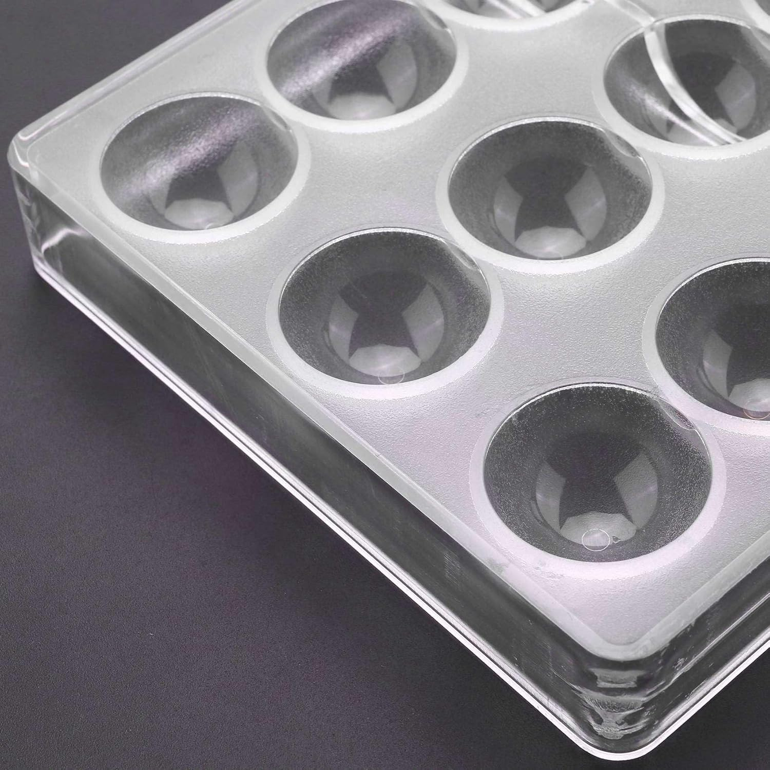 6X 24 Holes Semi Sphere Chocolate Mould Polycarbonate Chocolate Bar Mold Half Ball Candy Maker Mold Bakeware image number 3