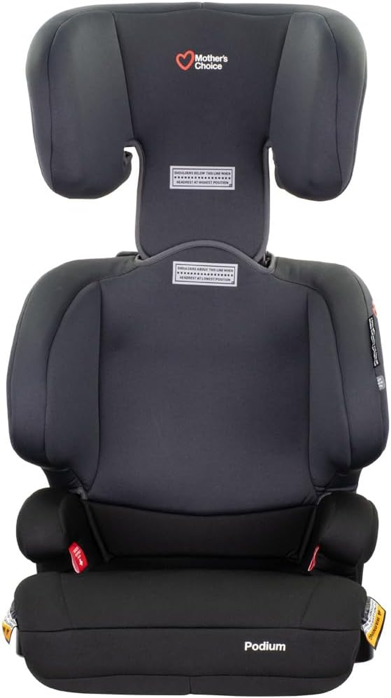 Mother'S Choice Podium Booster Seat &ndash; Forward Facing Car Seat for Kids Aged 4&ndash;8 Years, Adjustable Headrest, Dual Cup Holders, Machine Washable Fabric image number 1