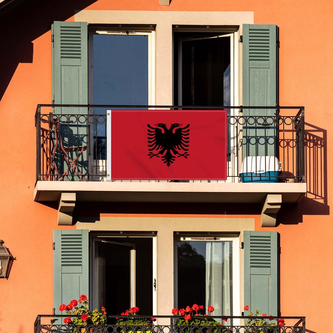 Large 3&times;5 FT Albania Flag, Big Albanian 100D National Outdoor Banner,Decorgarden with Brass Gromment image number 4