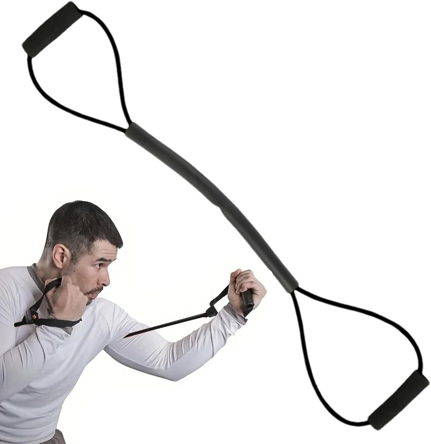 Boxing Training Equipment | Boxing Resistant Pull Rope - Strength Training Pull Rope with Comfort Handles, Agility Training Pulling Rope for Men and Women - Red image number 5