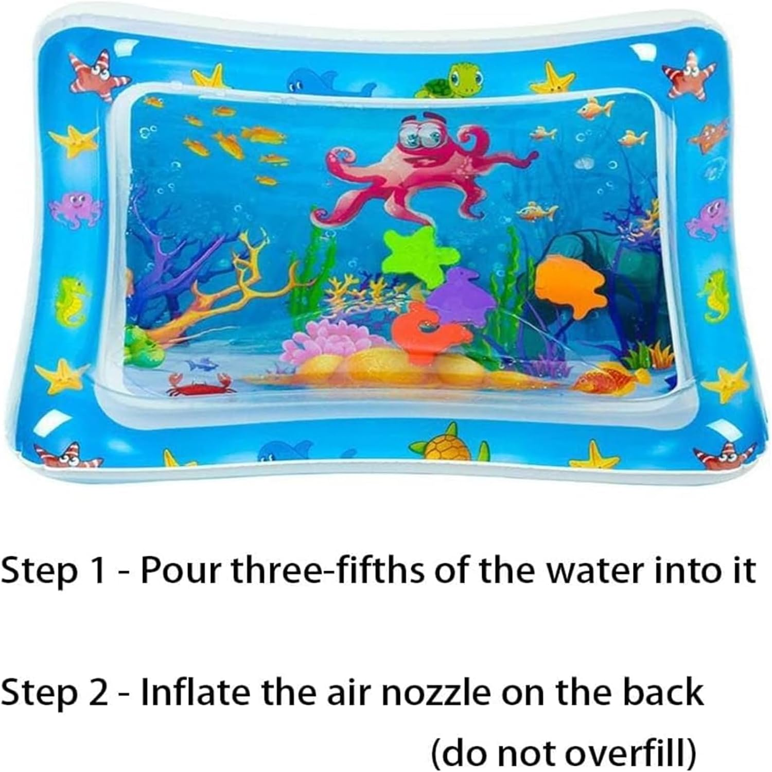 Sensory Water Play Mat for Cats, Cat Water Play Mat, Water Sensory Playmat with Fish for Pet Play, Thickened Water Sensor Play Mat for Cats, Water Sensor Mat for Kids (Style-G)