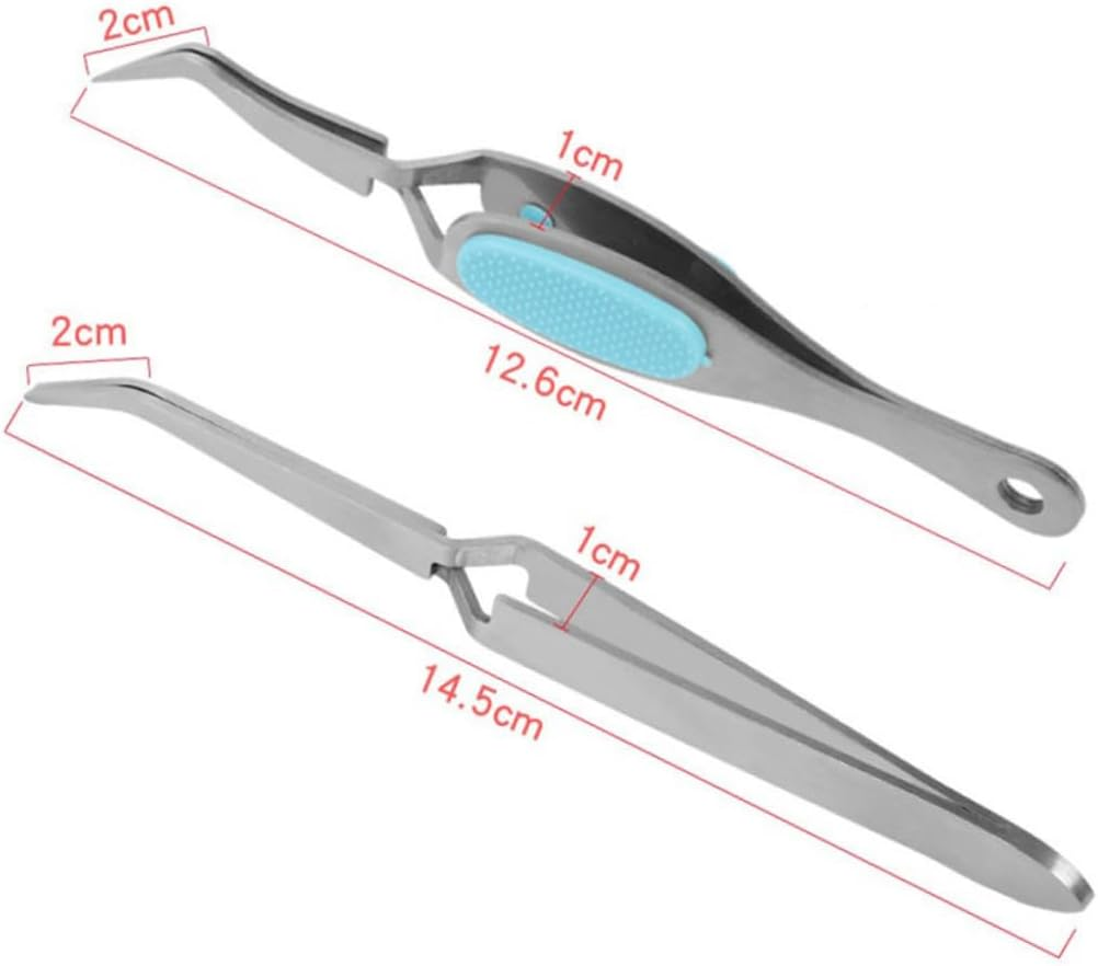 SAFIGLE 2Pcs Quality Stainless Steel Nail Art Pincher Multipurpose Manicure Shaping Clip for Travel image number 3