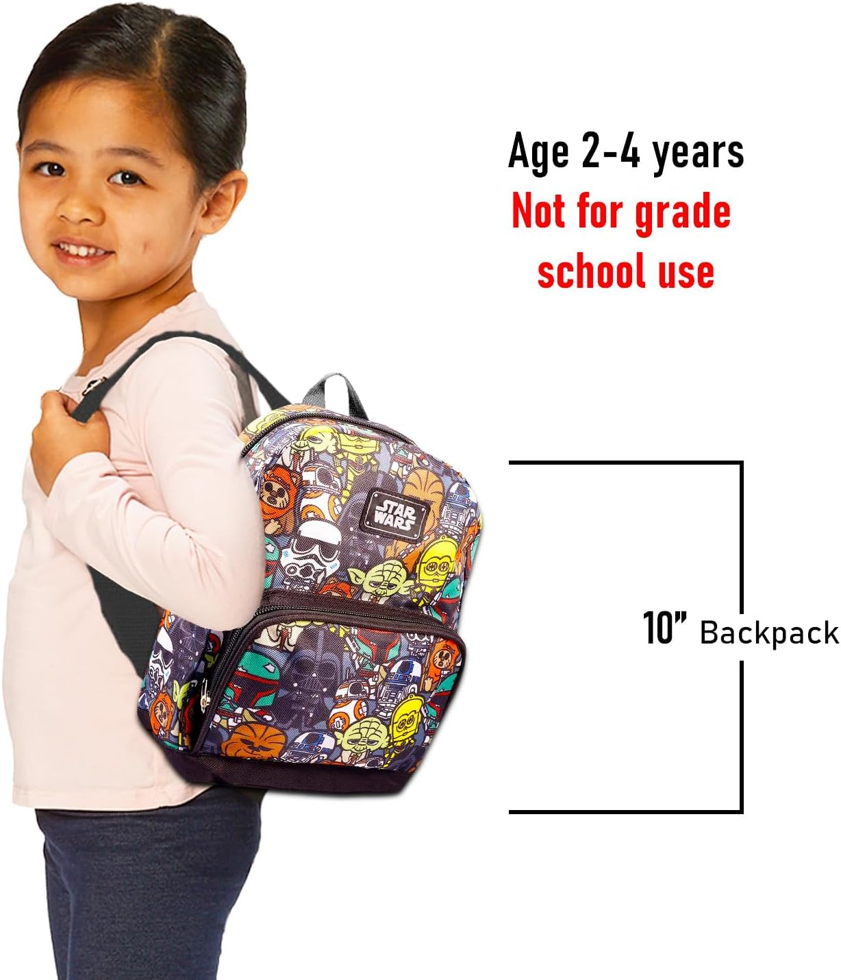 Disney Star Wars Preschool Backpack for Kids, Toddlers ~ 4 Pc School Supplies Bundle with Canvas Star Wars 10" Mini Backpack, Stickers, and More, Star Wars, Star Wars Mini Backpack, Classic Star Wars image number 5