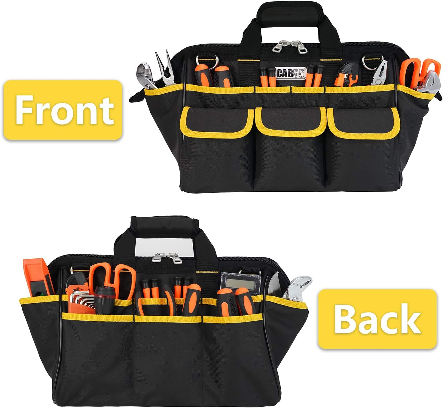 Tools Bag CAB55 16" Wide Mouth Tool Bag with Water Proof Molded Base image number 4
