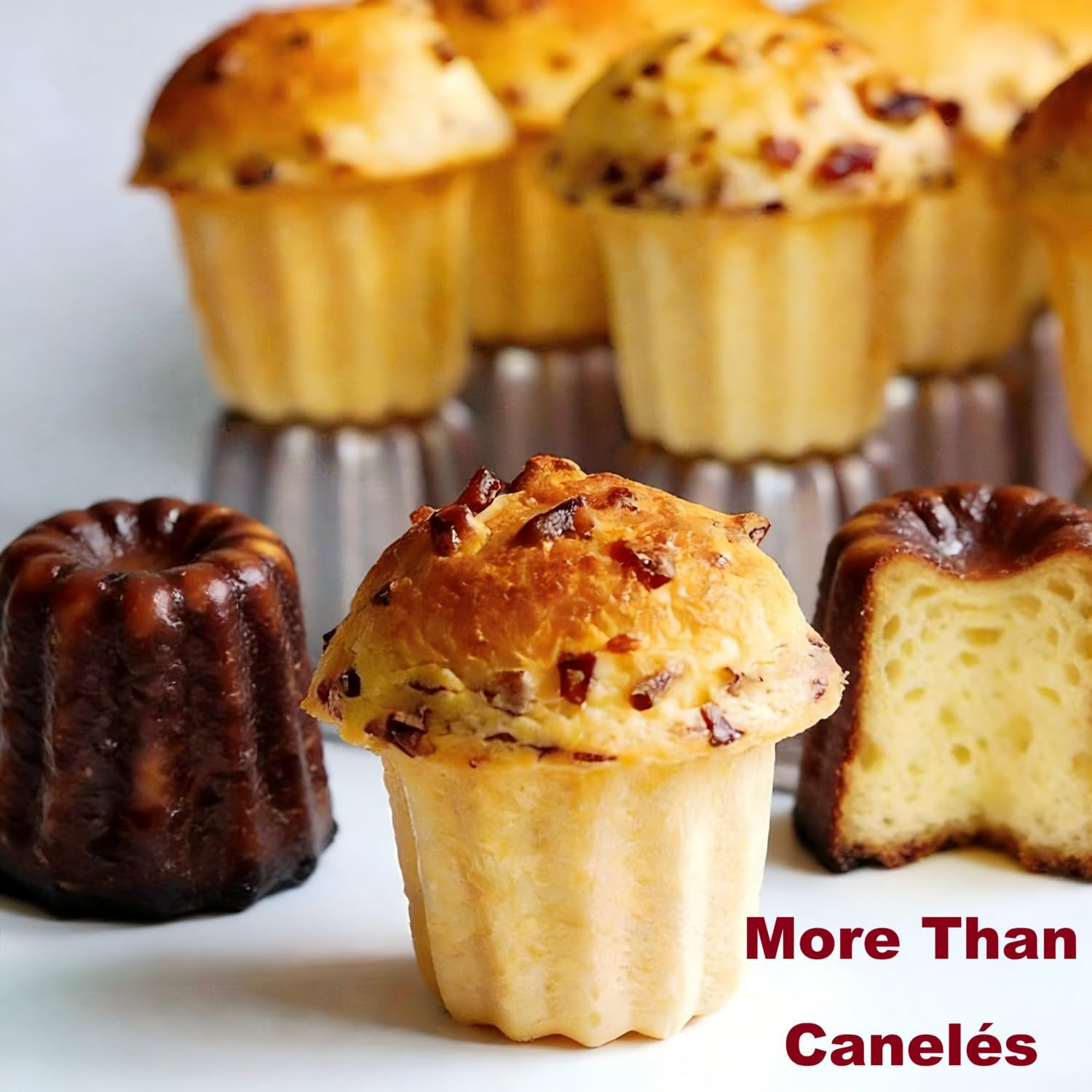 Itoids 12 Cups Canele Mold Cake Pan, Non-Stick Baking Pan for Oven, Carbon Steel Bakeware Tools, French Pastry Molds, Muffin Cupcake Pan (12-Cavity) image number 6
