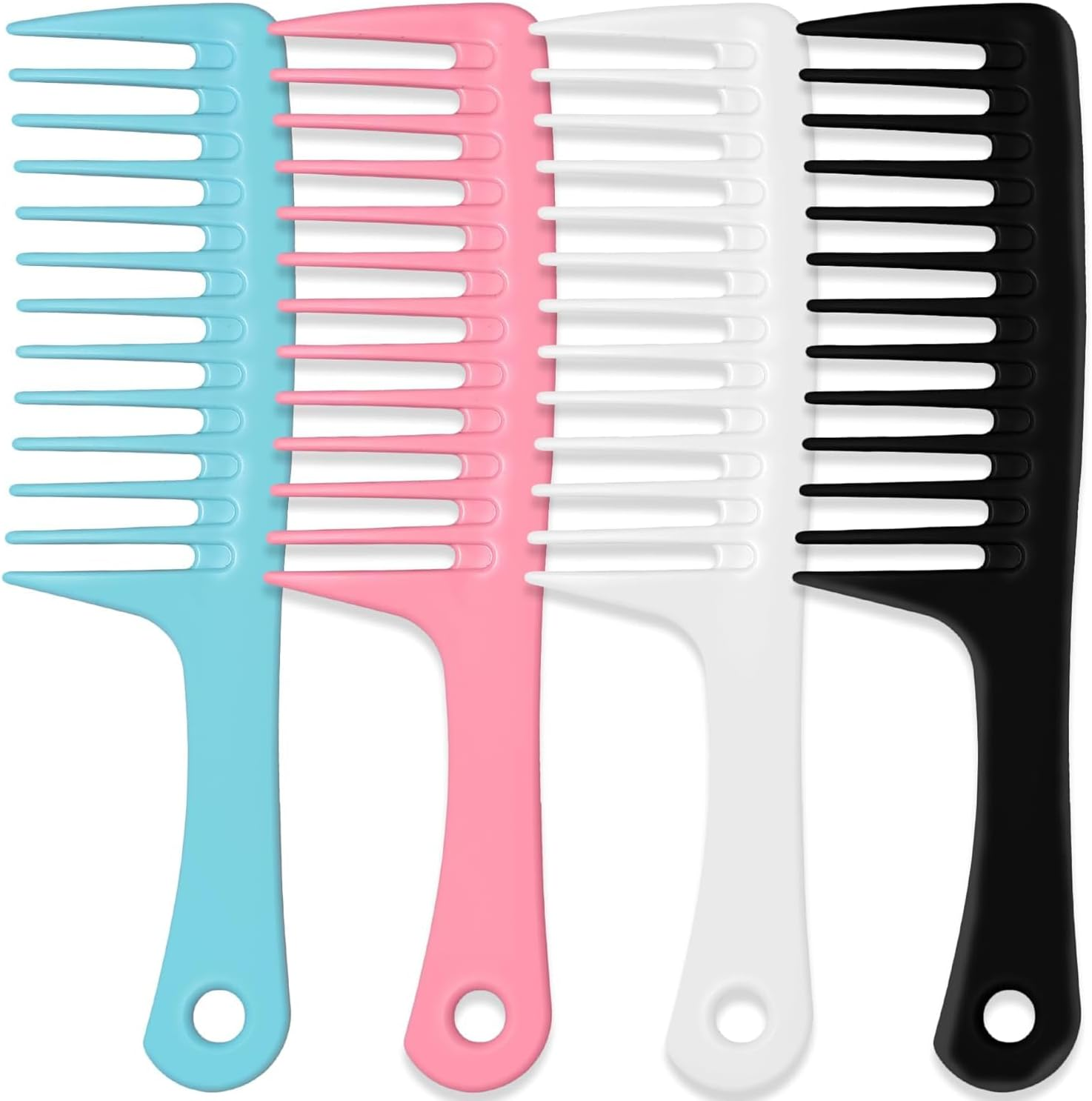 Wide Tooth Comb, Large Hair Detangling Comb Styling Comb for Curly, Wet, Long Hair (Blue) (2PCS)