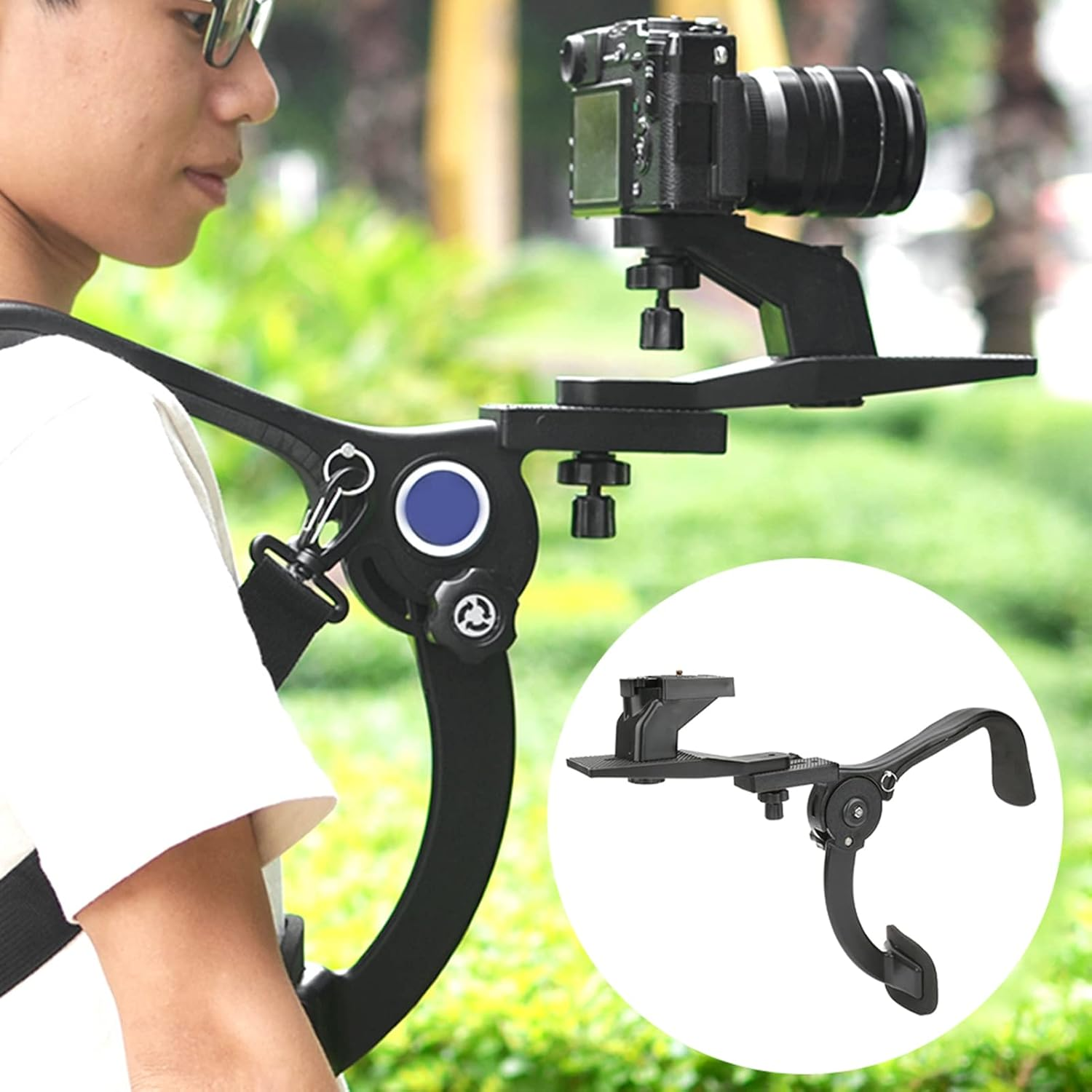 Shoulder Rig for DSLR & Camcorder - Shock Absorber Bracket Support Stabilizer Rig for Video & Film Making image number 3