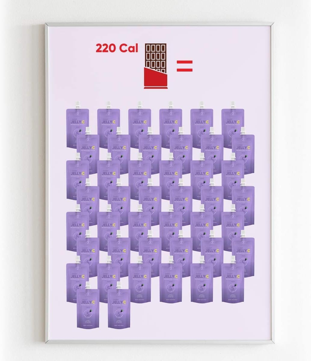 EVERYDAZE Sweet C Konjac Jelly | Vitamin C, Vegan, 5 Calories, 0 Sugar | Grape | 10 Packs | Keto, Gluten Free, Healthy Diet Pouch Drinkable Snack, Weight Management, Low Calorie image number 2