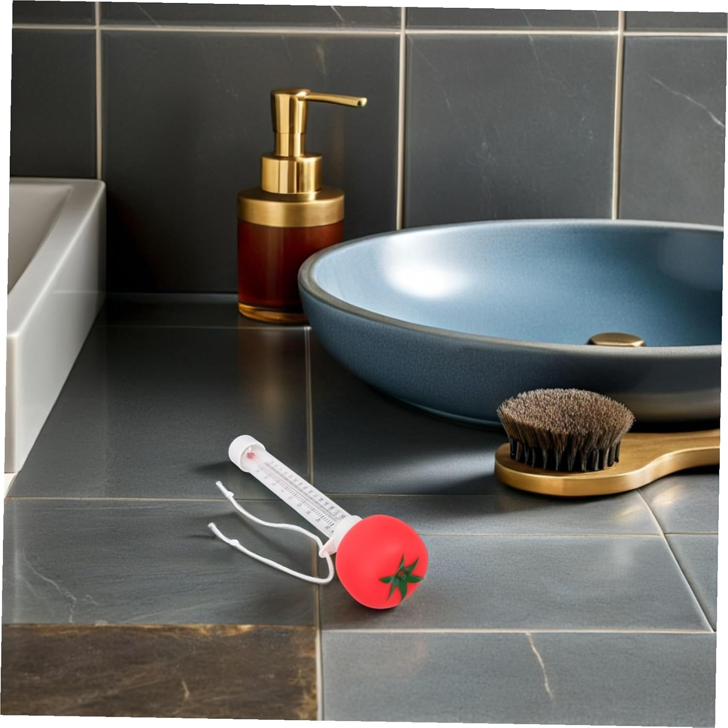 Kisangel Floating Cartoon Pool Thermometer for Hot Tub Temperature Gauge with Easy Read Display Accurate Bath for Swimming Pools Spas Aquariums Tomato Design image number 4