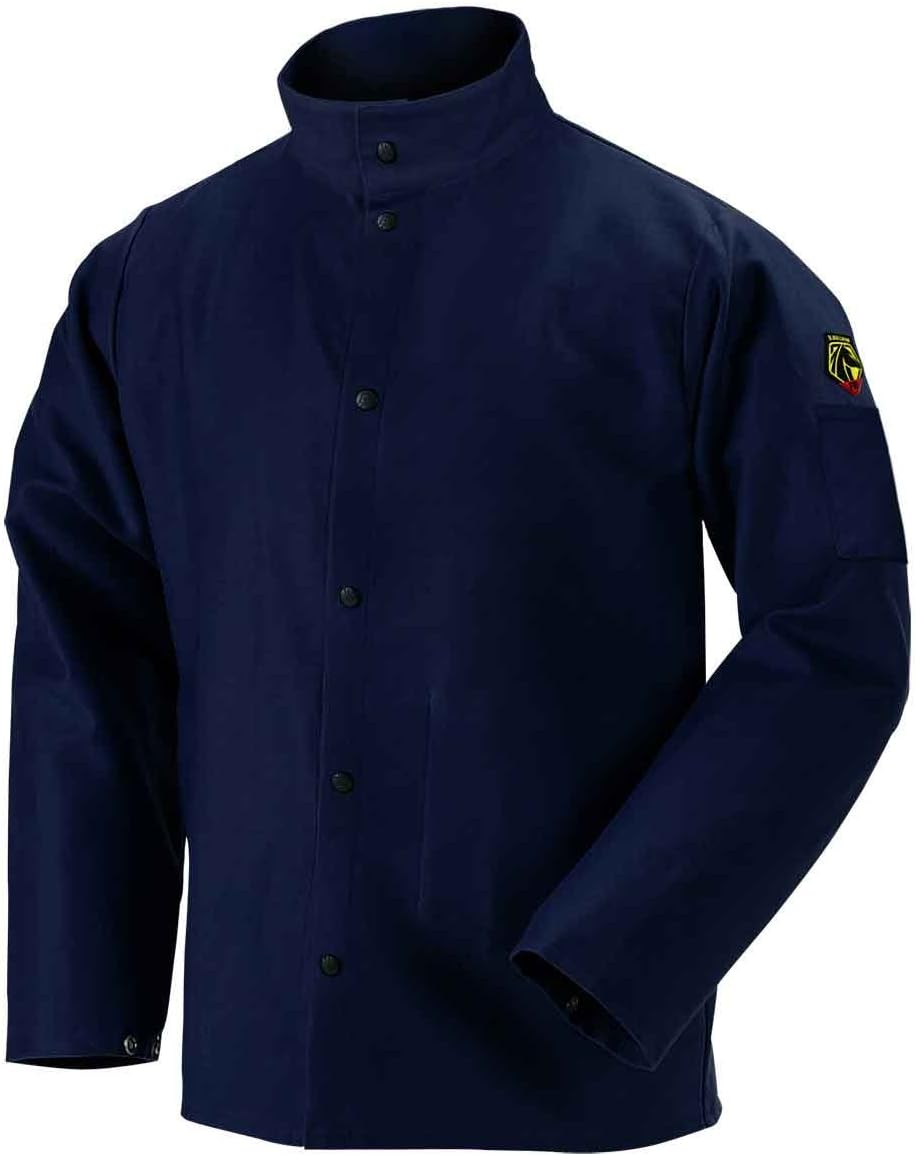Black Stallion REVCO - FN9-30C-M FN9-30C 30" 9Oz. Navy FR Cotton Welding Jacket, Large (Medium) image number 1