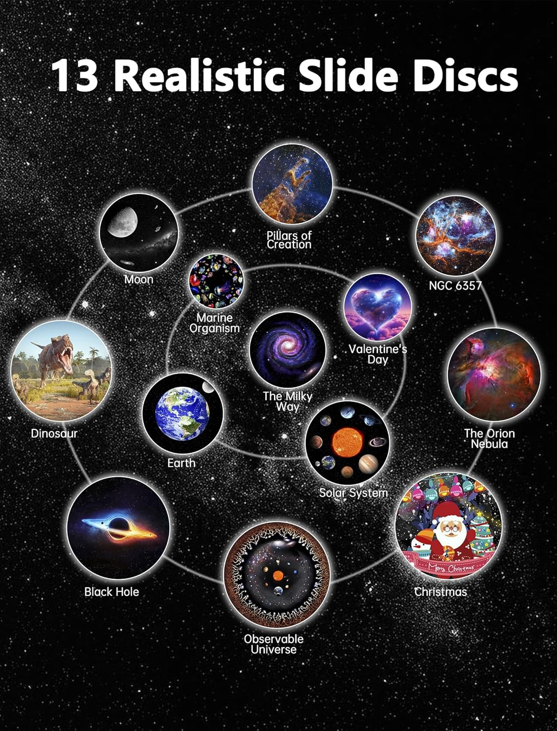 MERTTURM Planetarium Projector, 5K HD Galaxy Star Projector with Dynamic Meteor, 13 in 1 Space Solar System Ceiling Projector with Timer/Nebula/Moon/Rgb, for Adult Kid Gift Room Decor image number 4