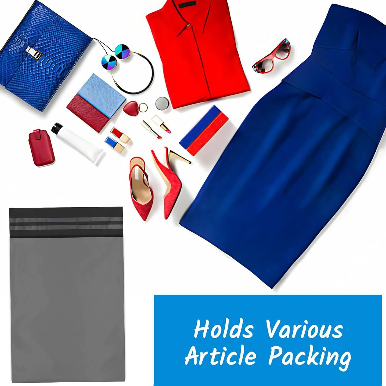 ABZ 25 Grey Mailing Poly Postal Bags Extra Small to Large Postage Packaging Mailers Posting Shipping Post Parcels Package Bags Delivery Bag Shipping Bags (14 X 21) image number 2