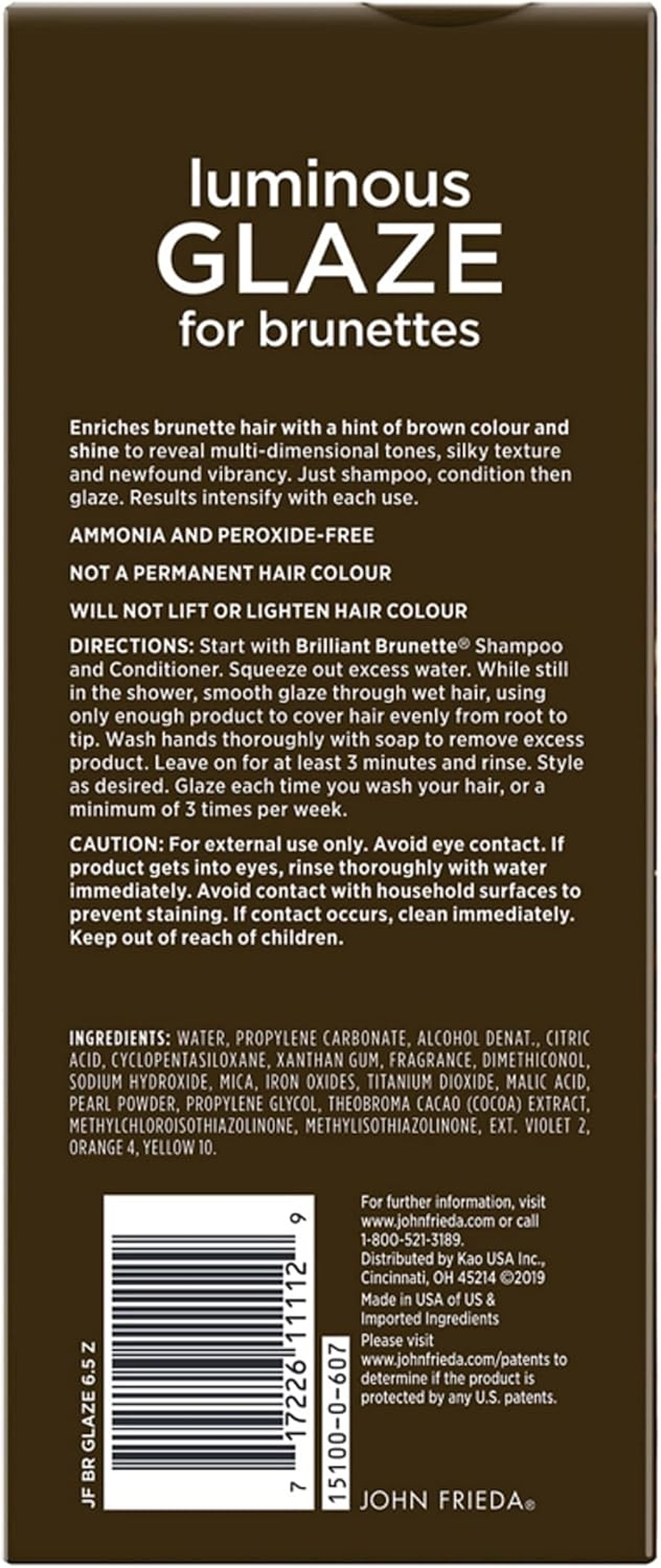 John Frieda Brilliant Brunette Luminous Glaze, Colour Enhancing Glaze, Designed to Fill Damaged Areas for Smooth, Glossy Brown Color, 6.5 Ounce (Packaging May Vary) image number 5