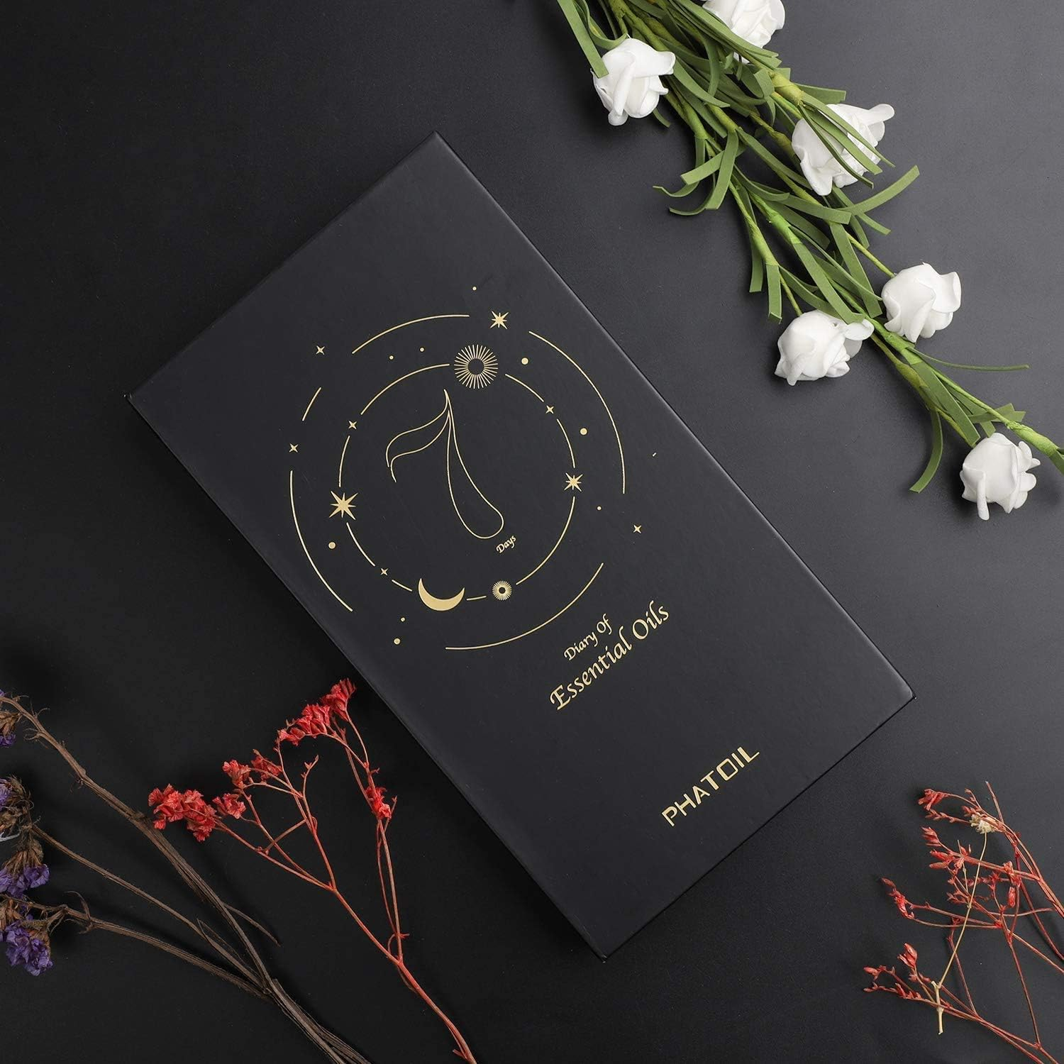 PHATOIL Premium Essential Oils Set with Wood Diffuser 100% Pure Natural Therapeutic Aromatherapy Oils Gift Set-12 Pack/5Ml for Relaxation,Peacefulsleep,Diffuser,Humidifier,Massage,Skin&Hair Care