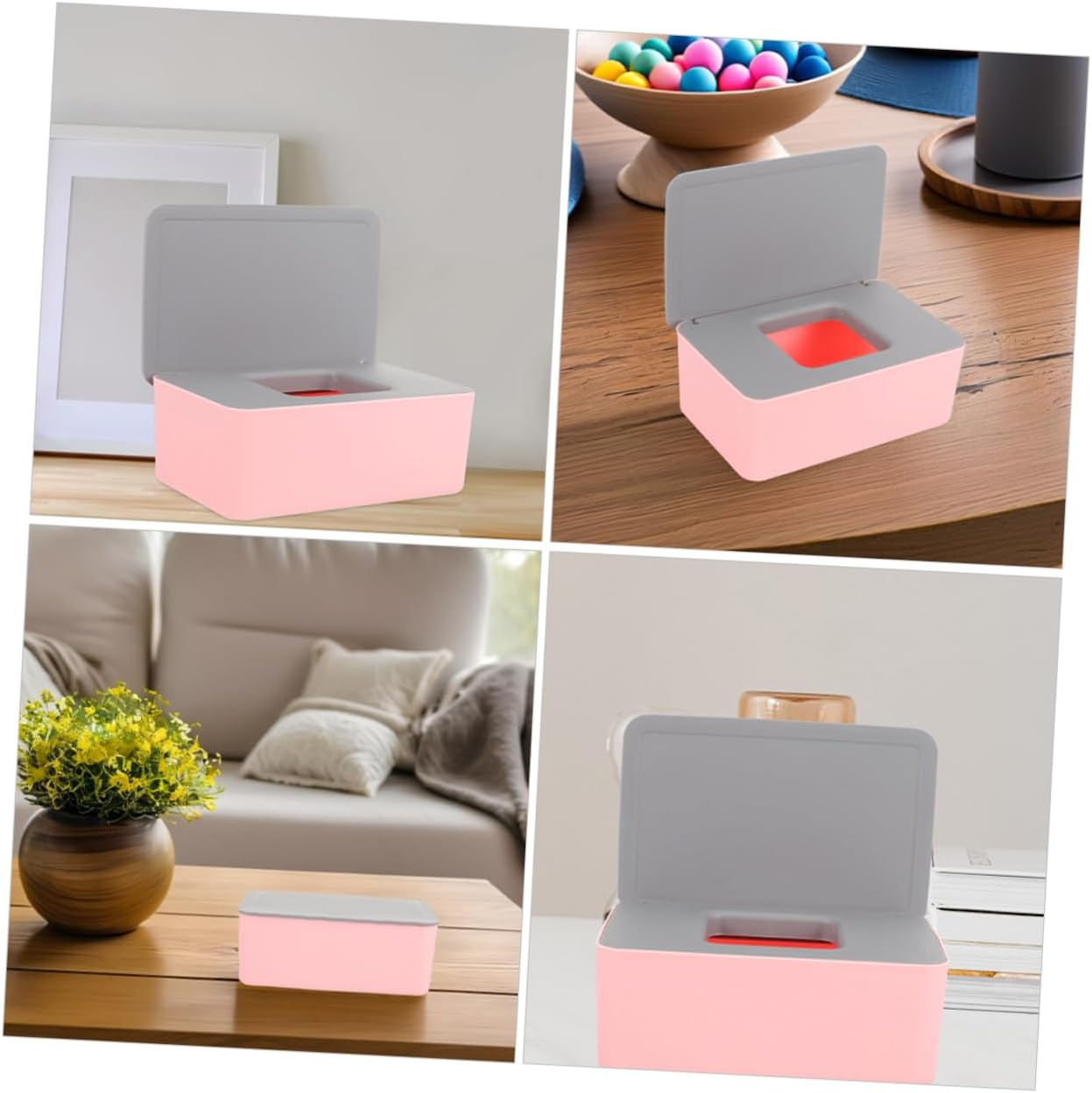 Amosfun 2Pcs Portable Wet Wipes Box Reusable Wipes Container Household Wet Tissue Case image number 6