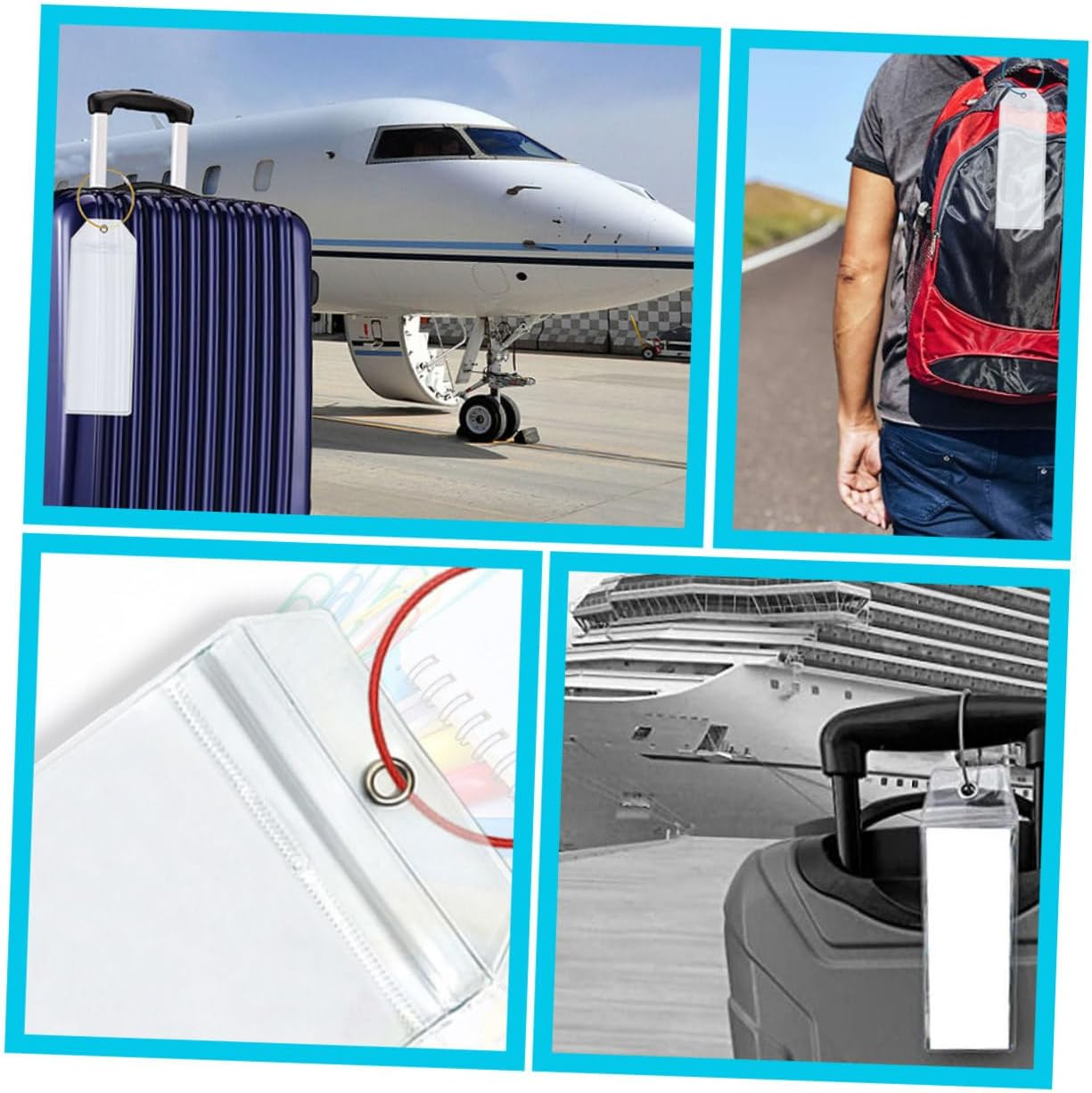 FUNOMOCYA 7Pcs Luggage Tag Hangtag Bag Tags Cruise Suitcase Travel Packing Organizers image number 1