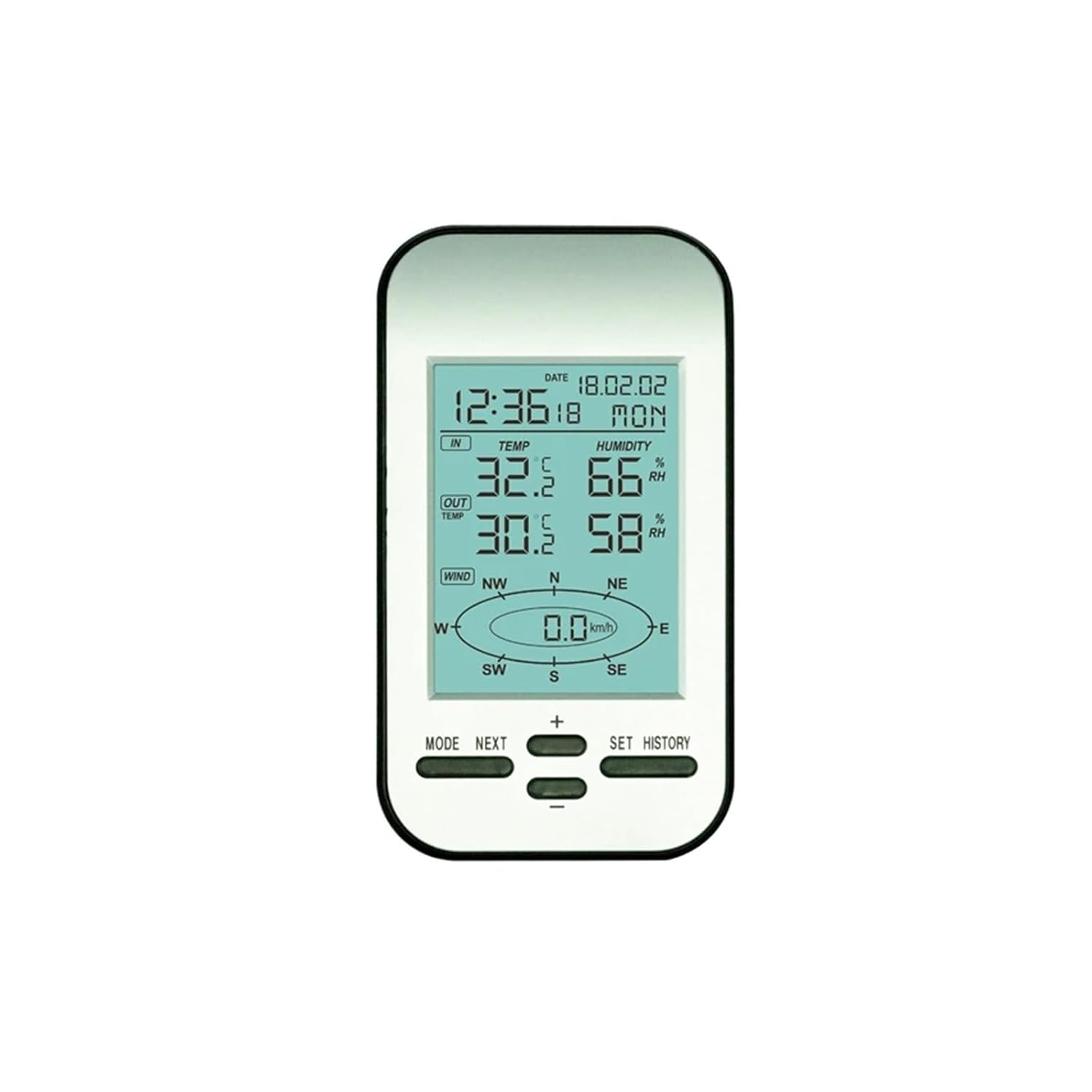 Wireless Digital Anemometer Weather Station Clock Professional Out Wind Speed Direction Chill Temperature Humidity Meter Sensor image number 5