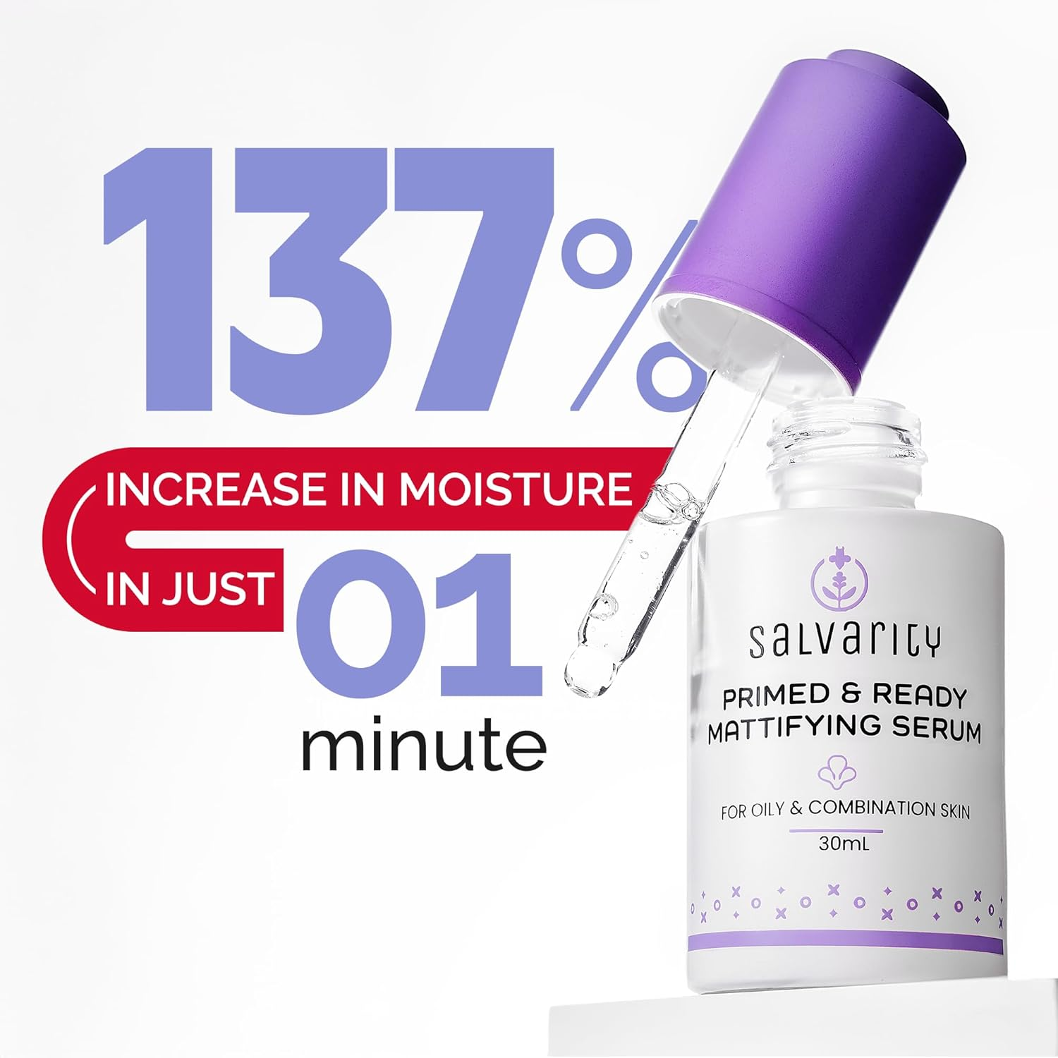 Salvarity Acne Face Serum with 2% Salicylic Acid and 5% Bamboo Extract Helps Unclog Pores and Reduce Blackheads, for Oily & Blemish-Prone Skin, Lightweight Non-Greasy Texture, Australian Made &ndash; 30 Ml image number 4