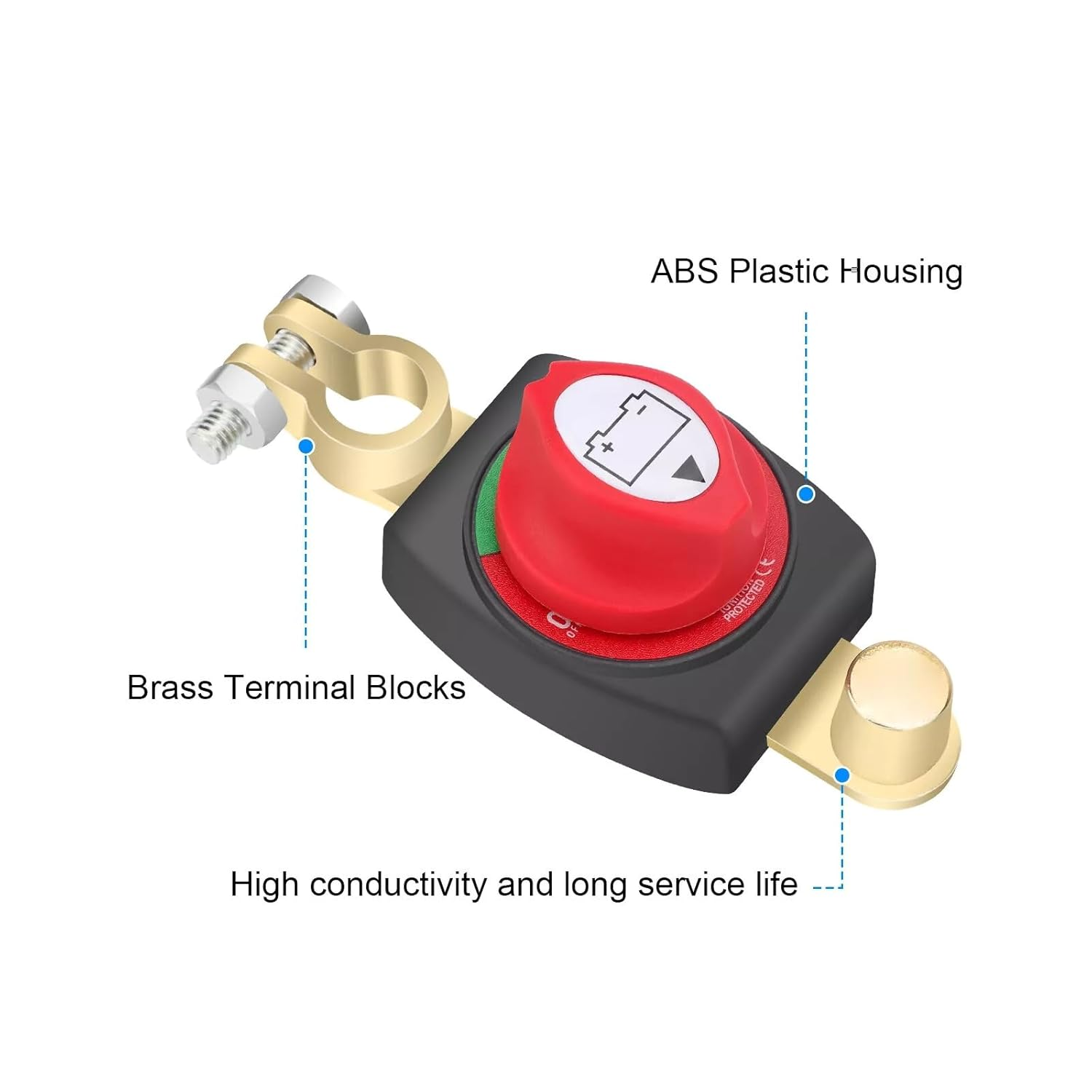 12-48V Battery Power Cut Master Switch Disconnect Isolator for Car RV Marine Boat Truck ATV Vehicles