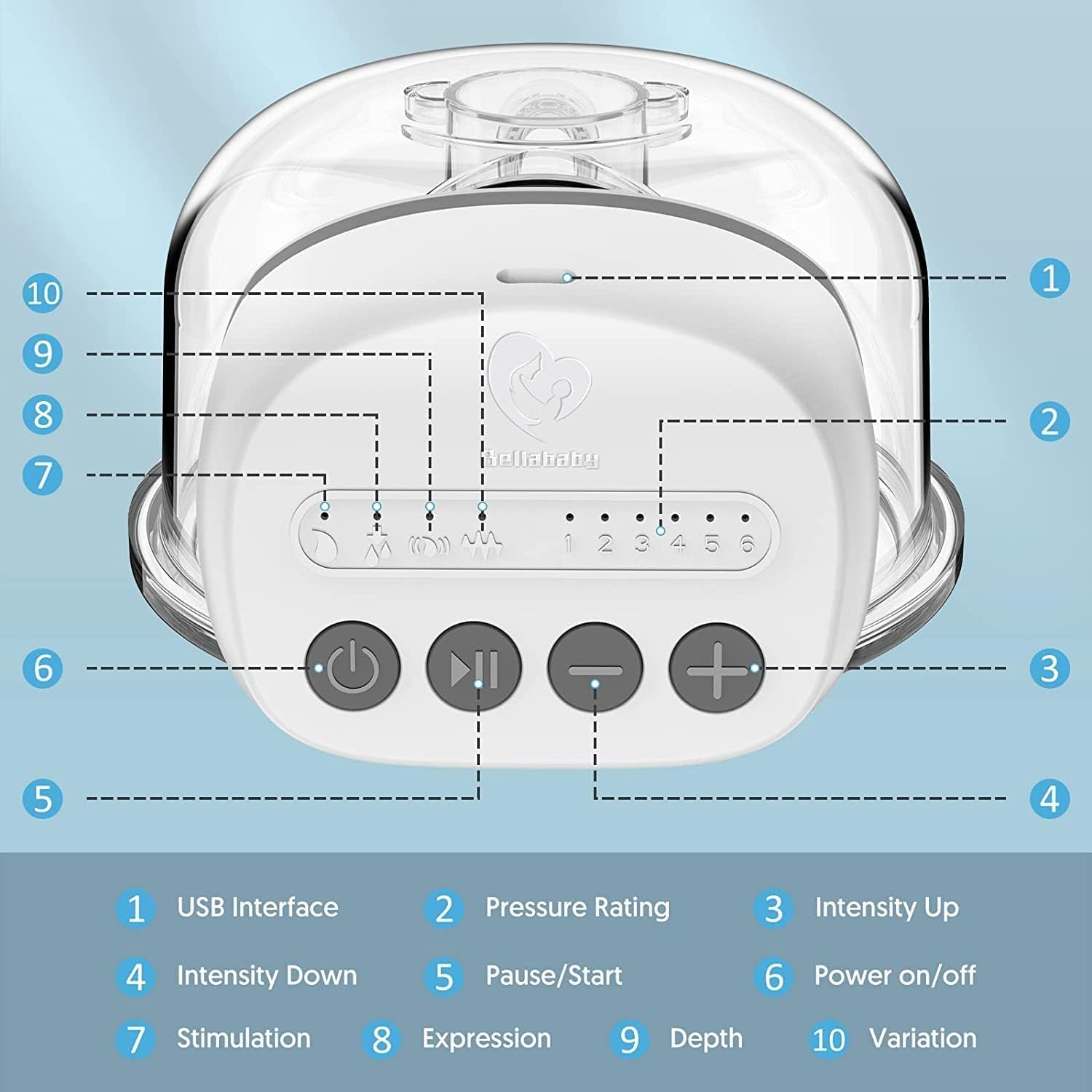 Bellababy Hands-Free Breast Pump Wearable, Double Wireless Pump Upgraded with Comfortable Flange 17Mm, 19Mm, 21Mm Inserts, Low Noise, 4 Modes & 6 Levels Suction, 24Mm Flanges, 2 Pack image number 1