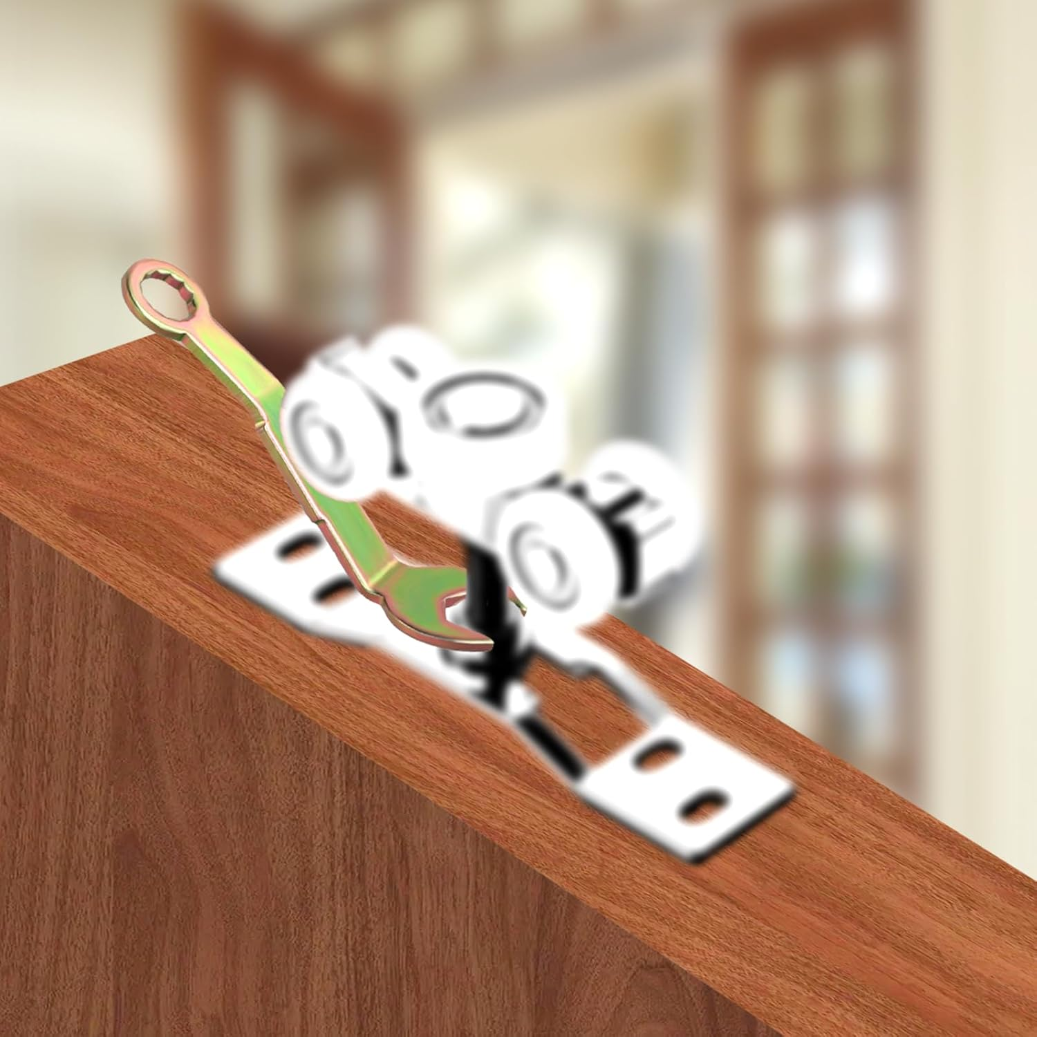 2Pcs N7164 Bi-Fold Closet Door Pivot Adjustment Angled Tools Set, RV Pocket Door Adjusting Wrench Fits for Johnson 3/8 Open Adjustment Wrench Door Hardware image number 5