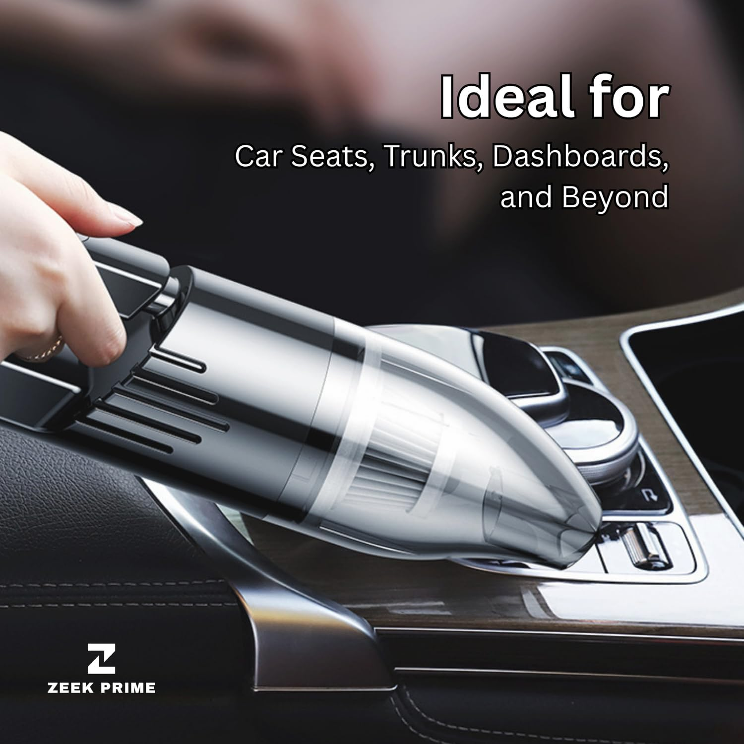 Cordless Car Vacuum Cleaner &ndash; 120W High Power with USB Charging, Dual 2000Mah Batteries, 0.5L Dustbin | Lightweight Handheld Vacuum (0.36Kg) for Car Interior, Seats, Crevices & Pet Hair image number 4