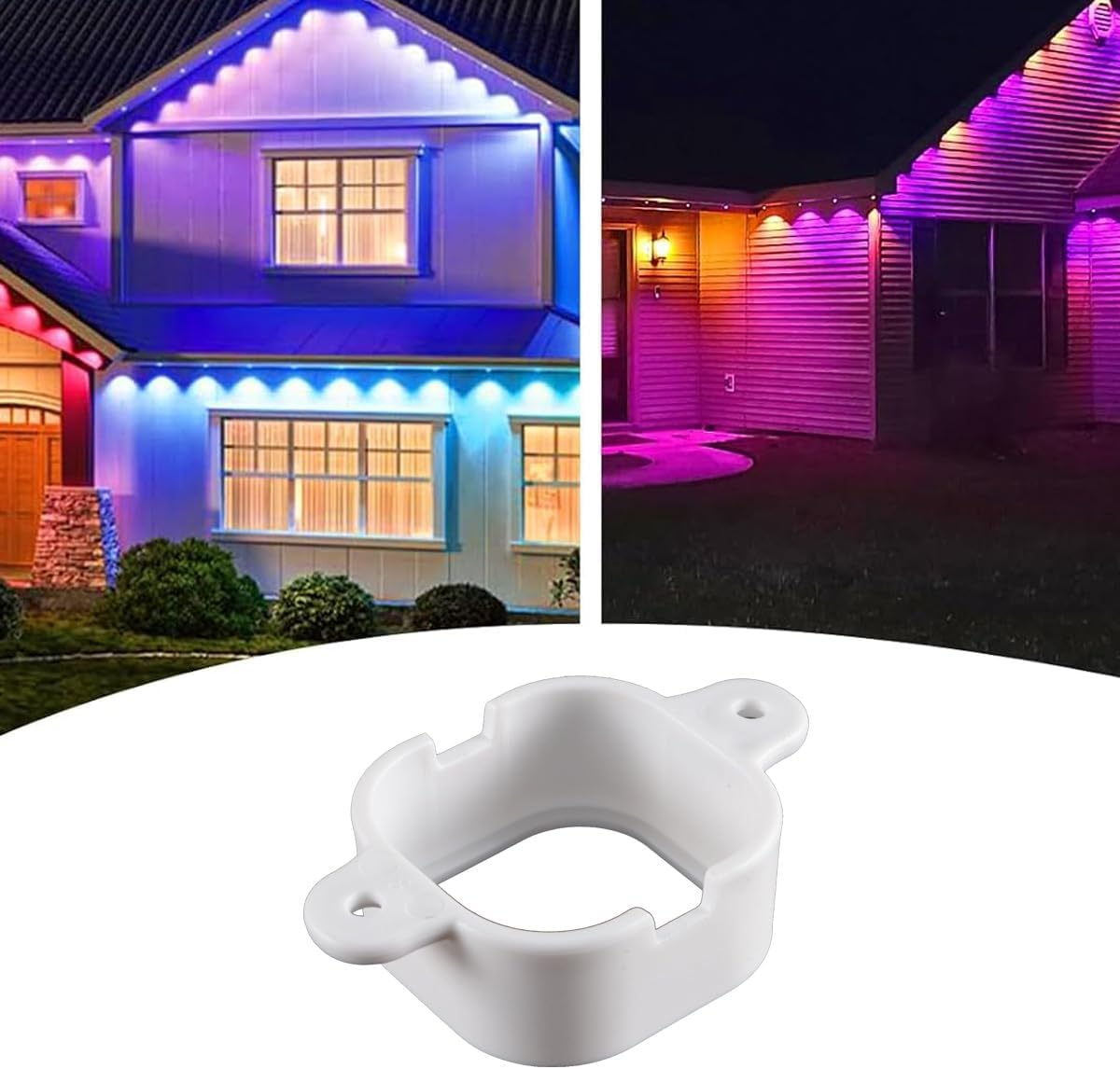 ACOLY 20 Pcs Light Clips for Lights H706 with Screws, Durable Plastic Holders