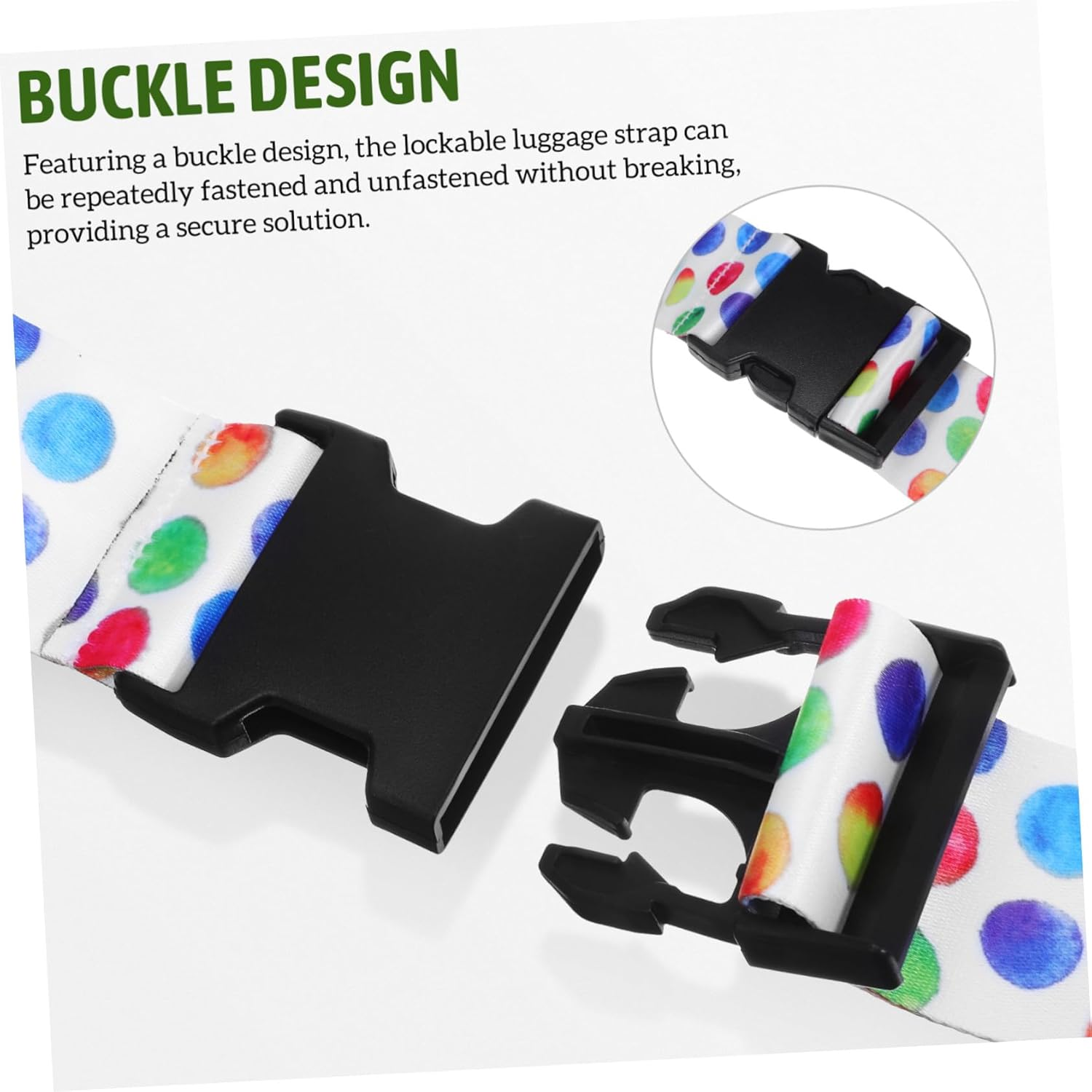 Cabilock Luggage Straps for Suitcases Travel Adjustable Lockable Luggage Straps Secure Belt image number 2