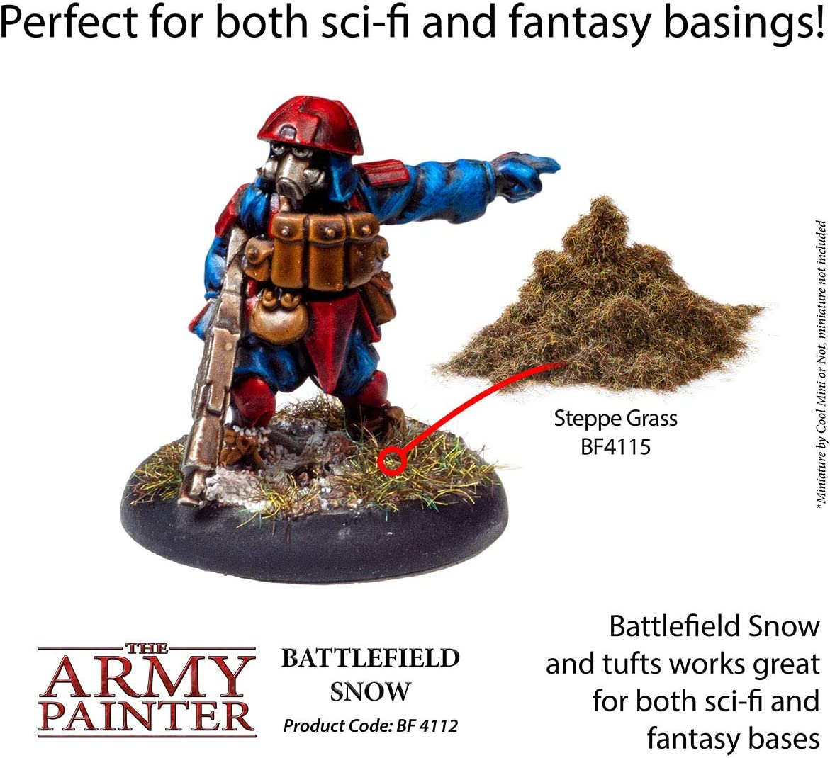 The Army Painter Battlefield Essential Series: Battlefield Snow for Miniature Bases and Wargame Terrains - Snow Flock for Bases of Miniature Toys, 150 Ml image number 4