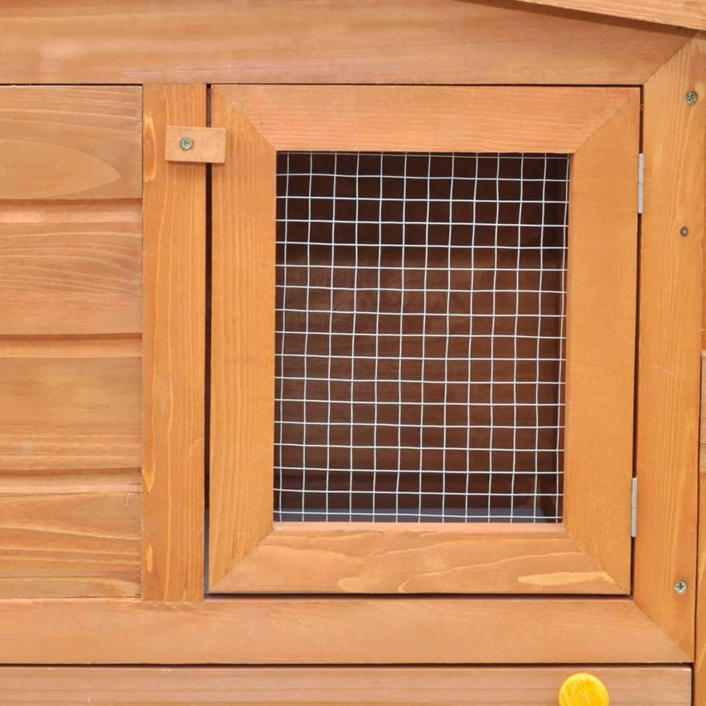 Large Rabbit Hutch Small Animal House Pet Cage Wood Outdoor Indoor Enclosure image number 2