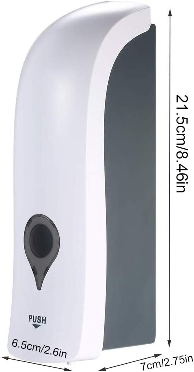 Lancoon Soap Dispenser Wall Mounted Single Head Dispenser, Gray Color Suitable for Family Bathroom Kitchen Hotel Commercial Place, Space Saving and ABS Durable 300Ml/10.56Fl.Oz