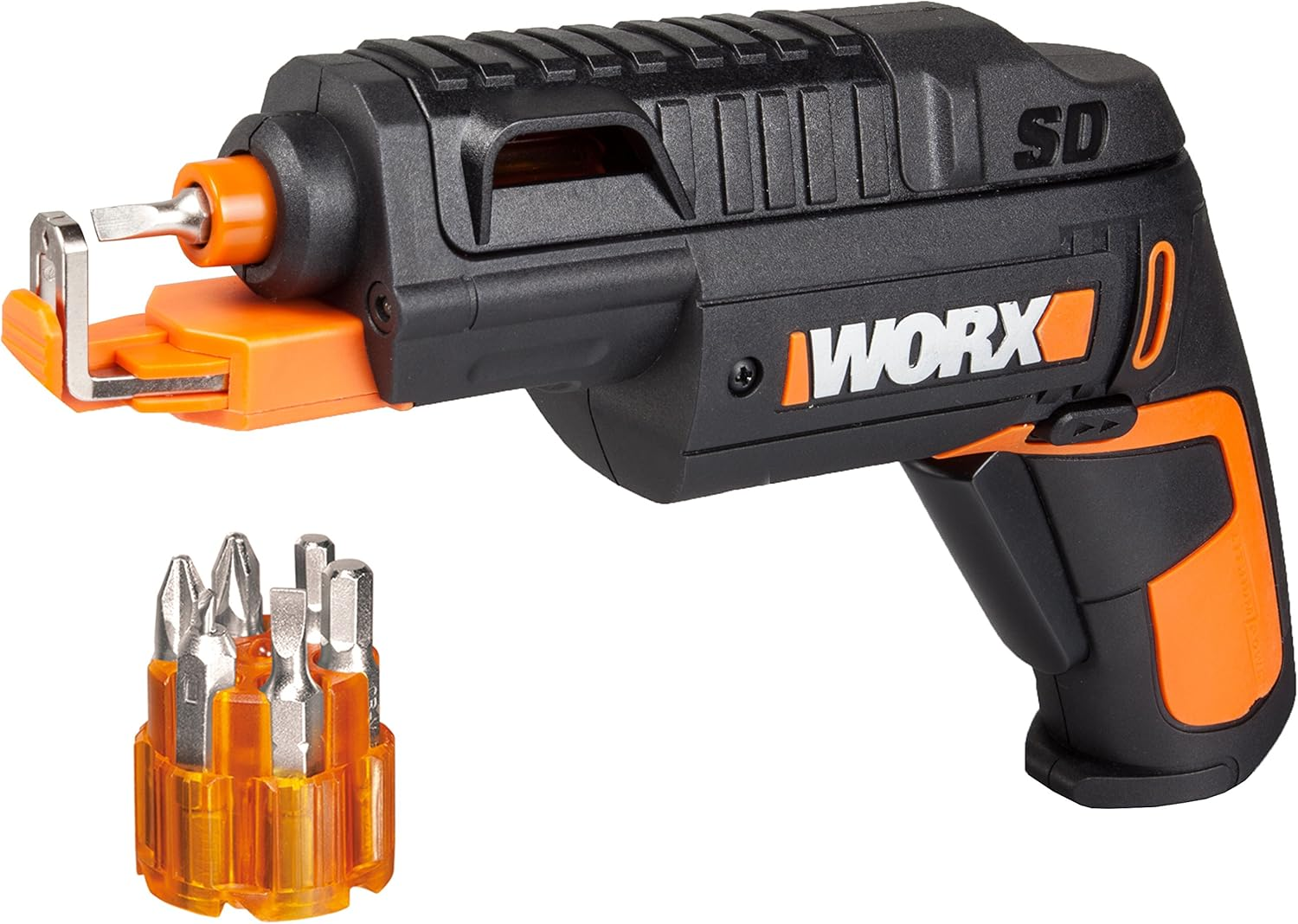 WORX WX255 Cordless Screwdriver with Automatic Bit Magazine Change & Optional Screw Holder for Fast, Effortless Screwing, 4V Screwdriver with Li-Ion Battery Includes 5 Bits & 1 Pre-Drill image number 2