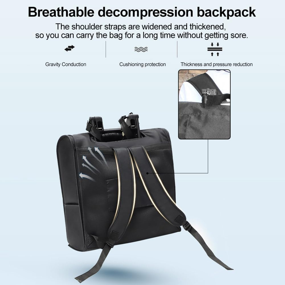 CHAOFLIGHT Stroller Storage Bag Black Compatible with Babyzen Yoyo Stroller Accessories Pram Travel Backpack Large(19 * 19 * 9 In) image number 1