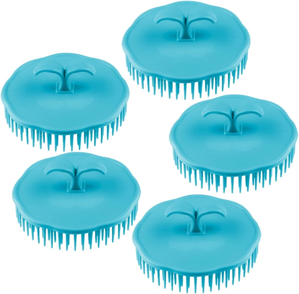 Healvian 5Pcs Pp Tpr Material Scalp Massage Brush Detangling Hair Brush Combs Hairdressing Tool Random Color