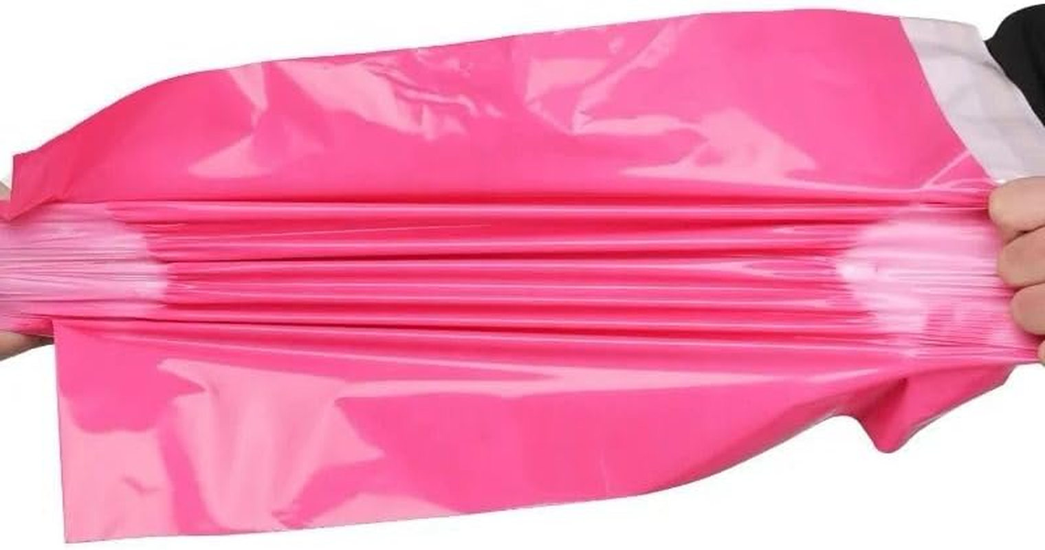 100-PINK Mix 25 Each Size Packs Carrier Bag Case Self Adhesive, Waterproof Postal Bags Envelopes & Plastic Mail Post Postage Plastic Bags(Pink, 6X9,9X12,10X14,12X16) image number 1