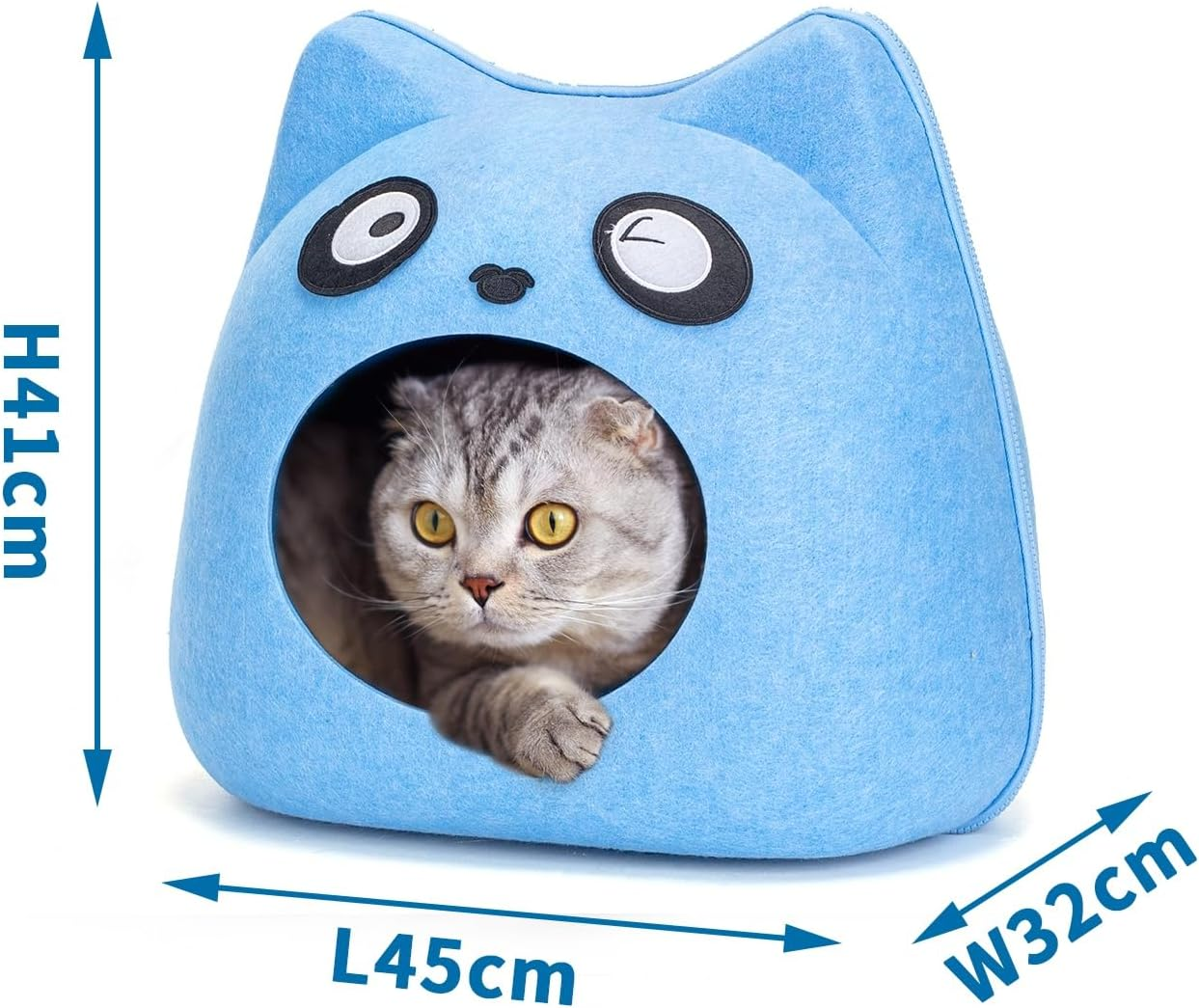 Panda Cat House, Cosy Design, Easy Cleaning, Sturdy Structure, Ideal for Resting and Playing Pets image number 4