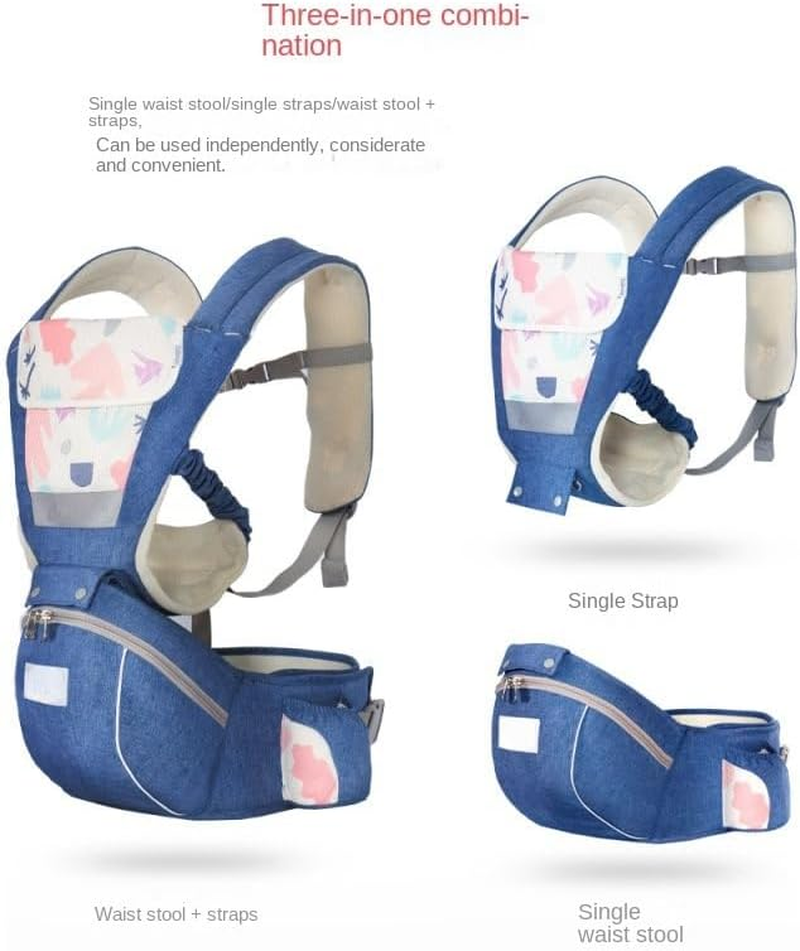 Baby Carrier with Hip Seat,4 Season/All Seasons,Ergonomic, Convertible, Adjustable Baby Holder Carrier 3-In-1 Ergonomic Infant Carrier Soft Baby Holder 3 to 36 Months (Pinks) image number 1