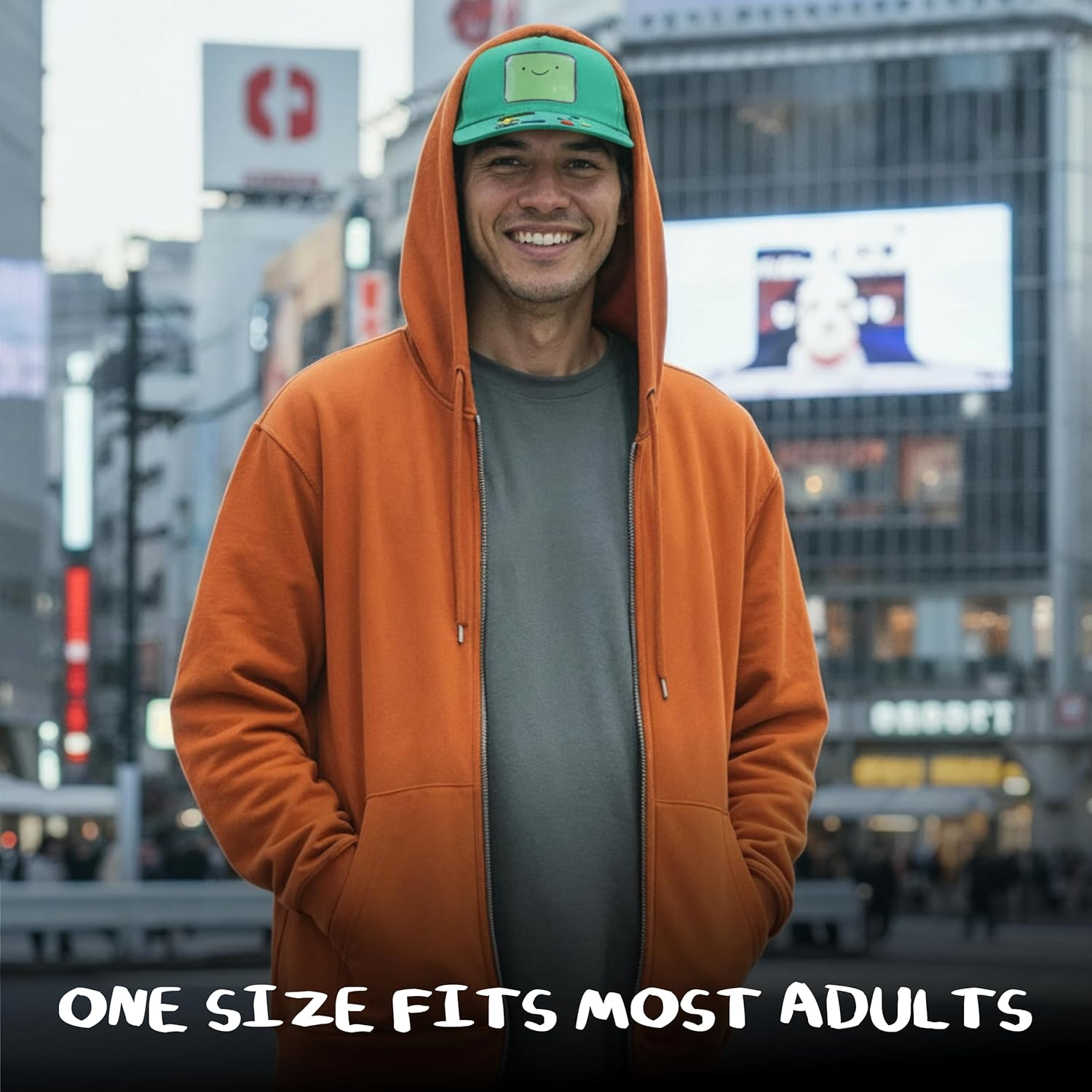 Adventure Time Baseball Cap, Adjustable Snapback Hat with Flat Brim image number 3