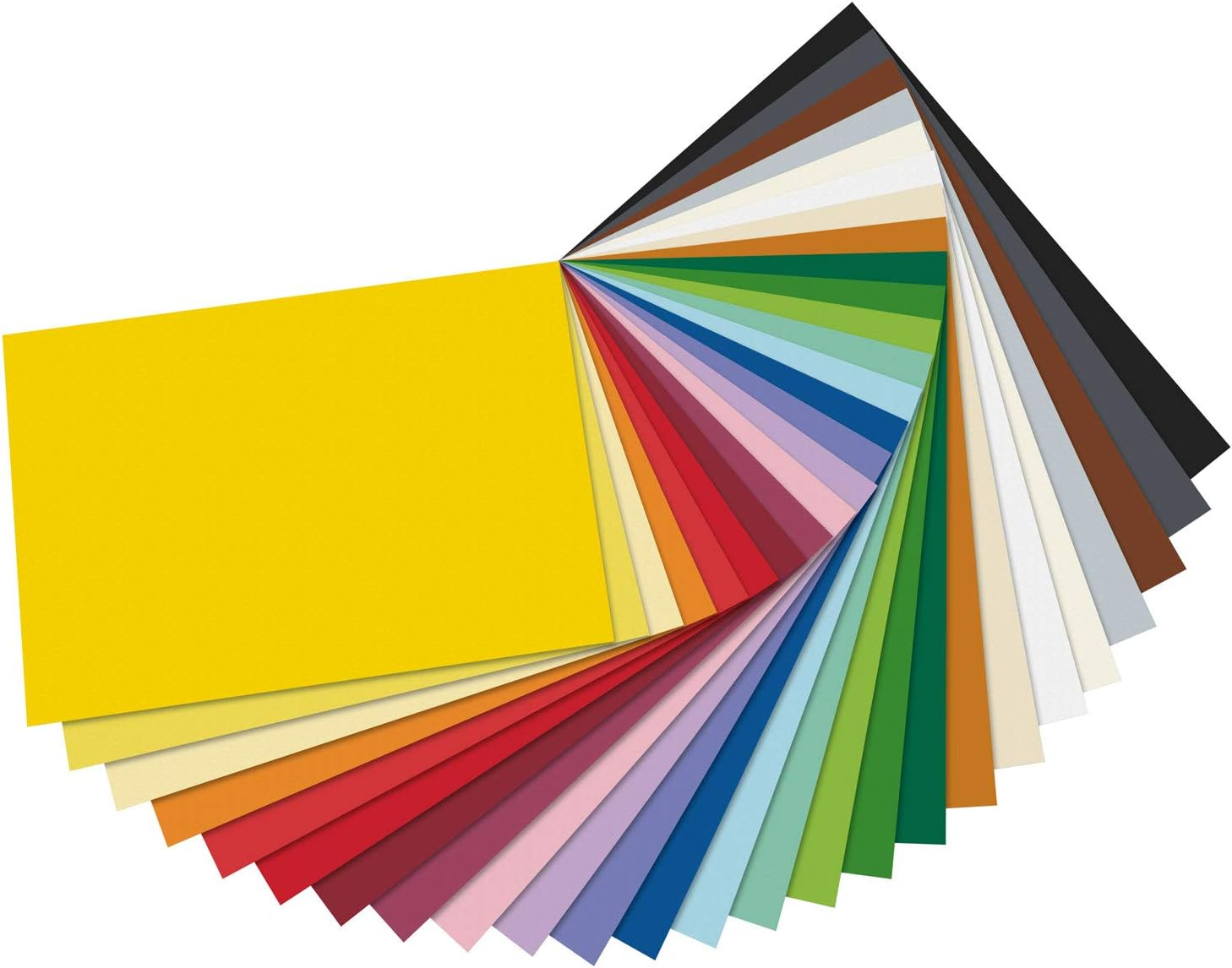 Folia 666 Jumbo Photo Card Pad, Approx. 24 X 34 Cm, 25 Sheets, Assorted Colours - the Ideal Basis for a Wide Range of Craft Ideas