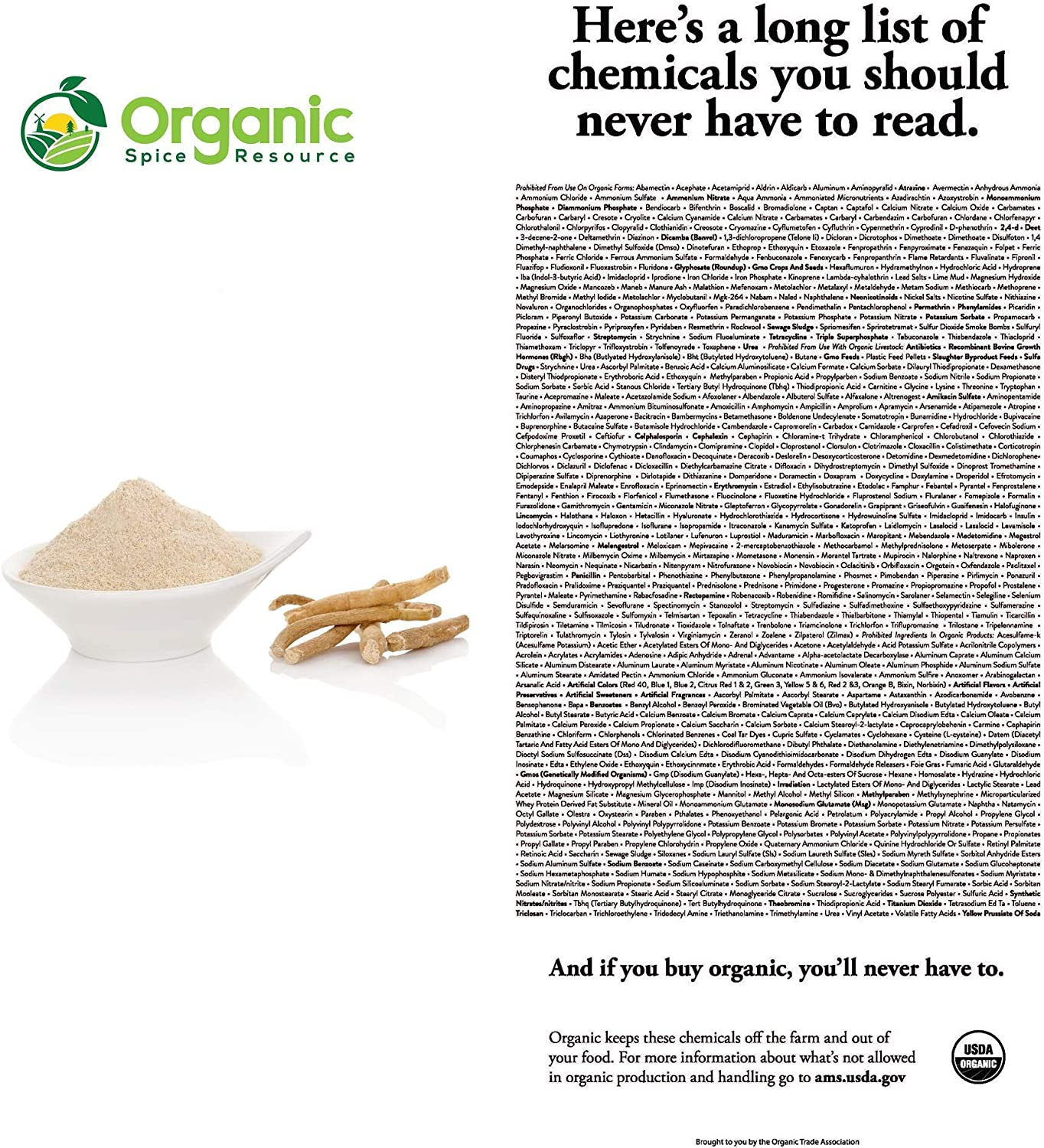 Organic Ashwagandha Root Powder - 1.10 Lbs (17.64 Oz) or 8Oz | Lab Tested for Purity | Resealable Kraft Bag, Non-Gmo, Indian Ginseng, Withania Somnifera -100% Raw from India, by SHOPOSR image number 4