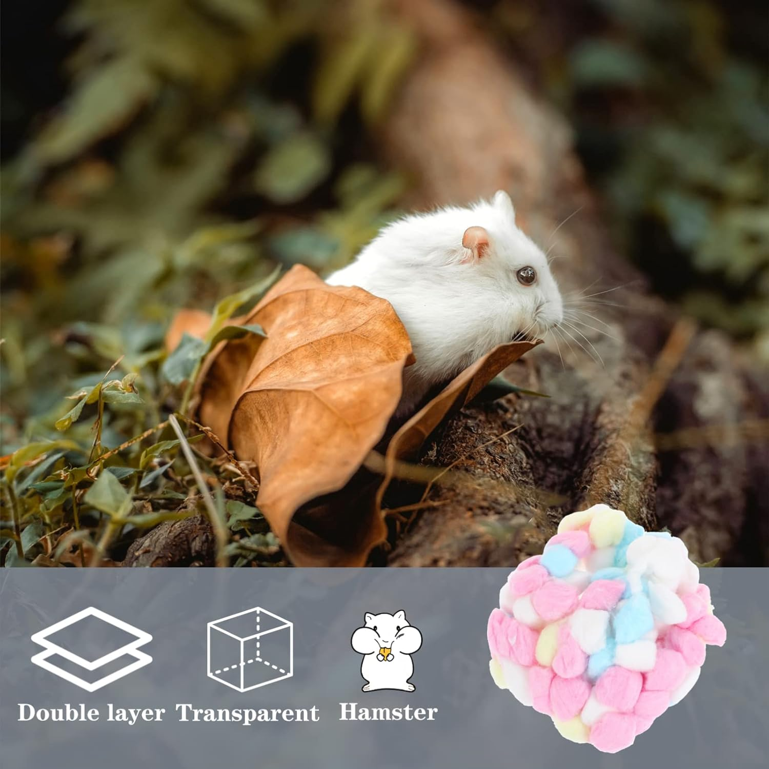 300Pcs Warm Cotton for Hamsters Nesting Material Quilts for Animals for Creating Comfortable Sleeping Spaces image number 6