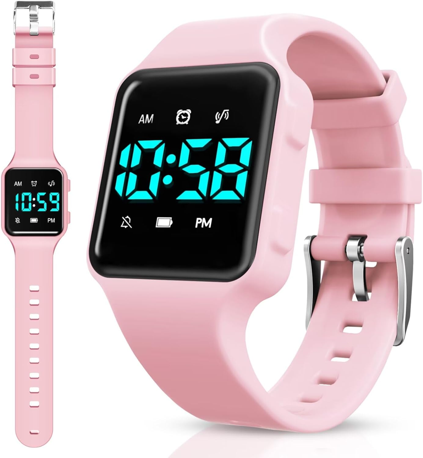 Potty Training Watch for Toddler with Countdown, Alarms, Music or Vibration Alerts - Waterproof Toddler Toilet Trainer for Boys & Girls Ages 2-9, Pink Flower