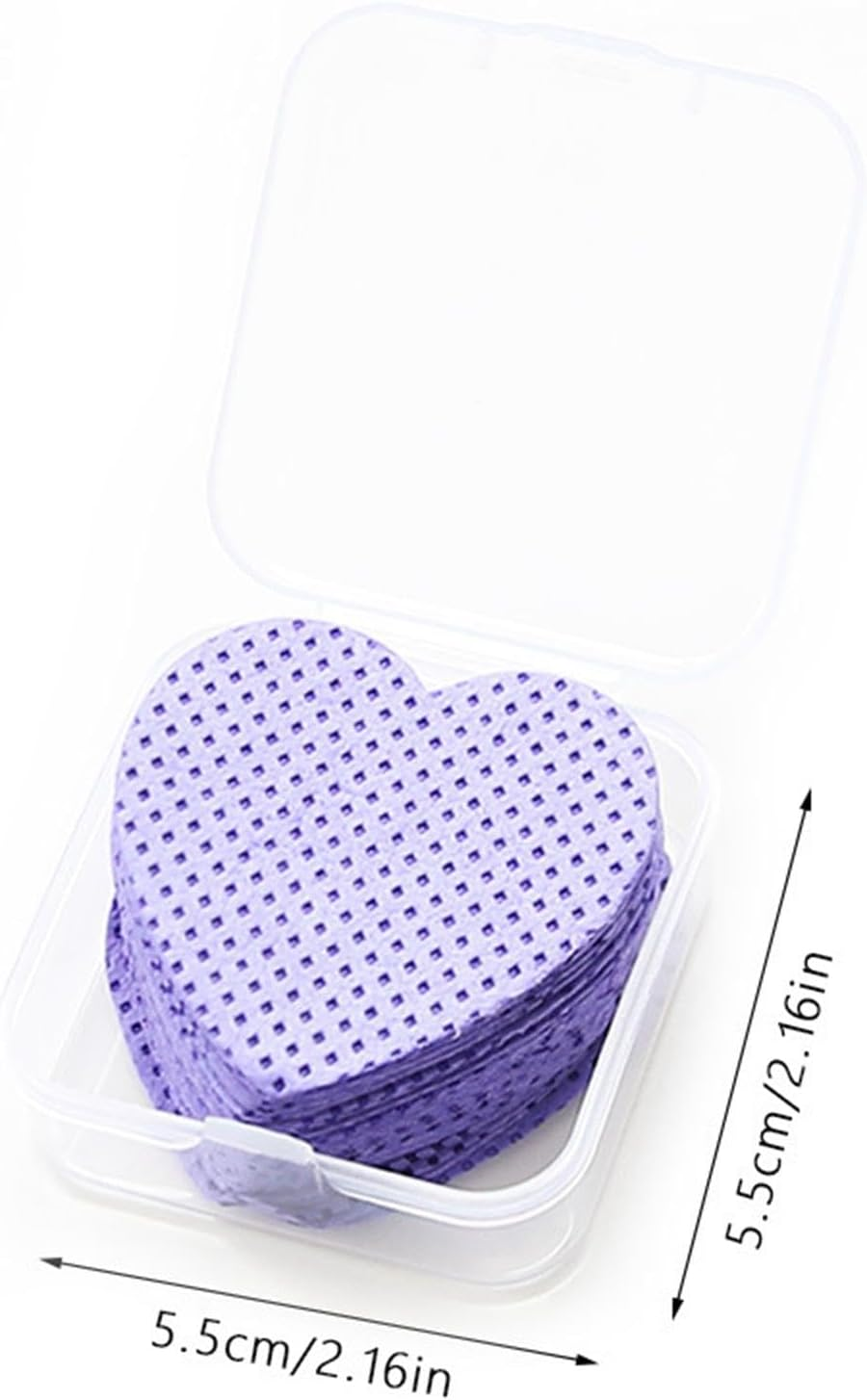 OIIBWQ 50Pcs Disposable Nail Polish Remover Pads Nail Wiping Tool Lint Free for Eyelashes Lips Cleaning Patches, Purple - Purple image number 3