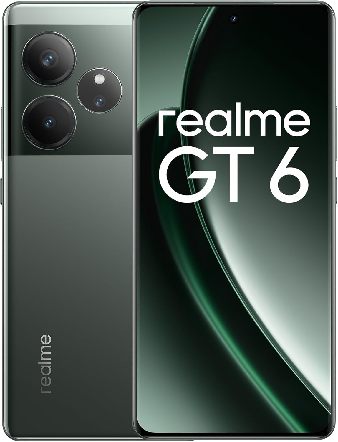 Realme GT 6T 5G Smartphone 8 + 256 GB, Snapdragon 7+ Gen 3 Flagship Chipset, 120 Hz 6000 Nit Hyper Display, 120 W Supervooc Charge, 5500 Mah Massive Battery, Sony 50MP OIS Camera, Razor Green (No